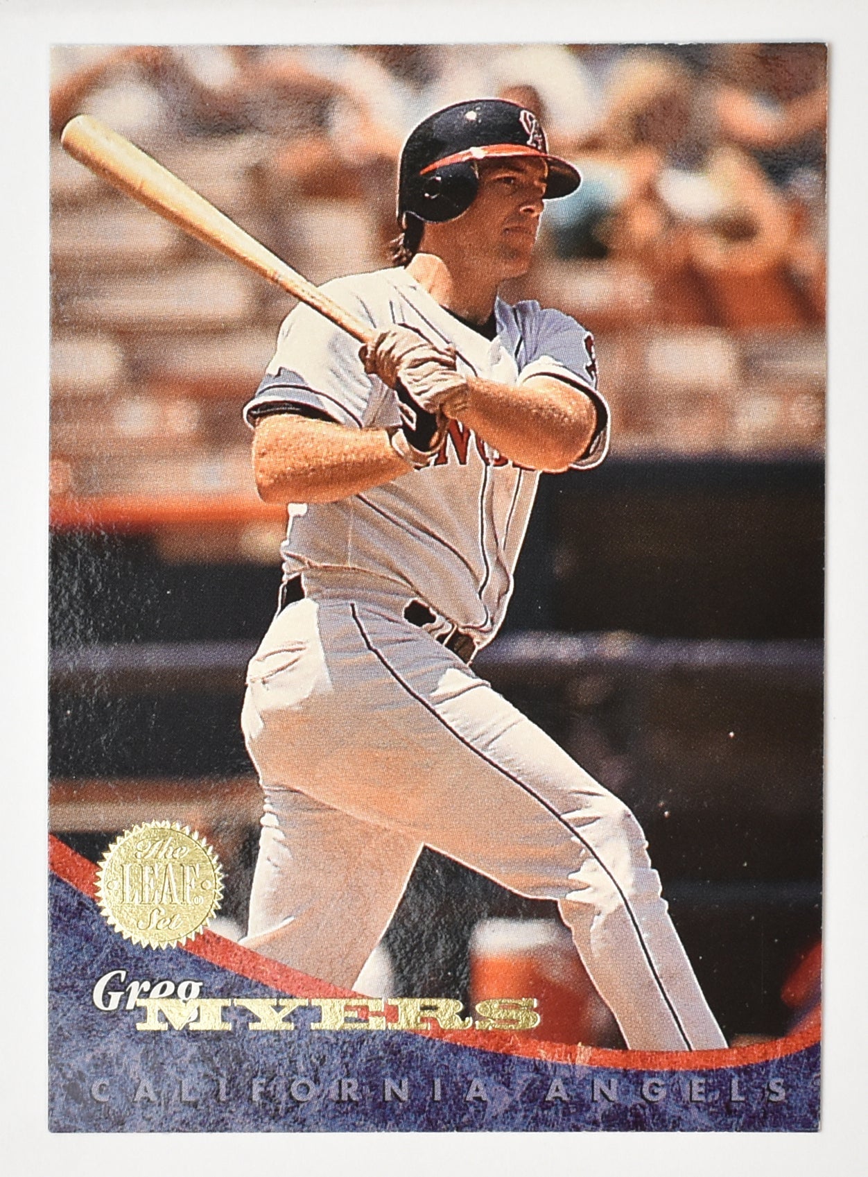 Greg Myers 33 California Angels Leaf Set 1994 Baseball Card