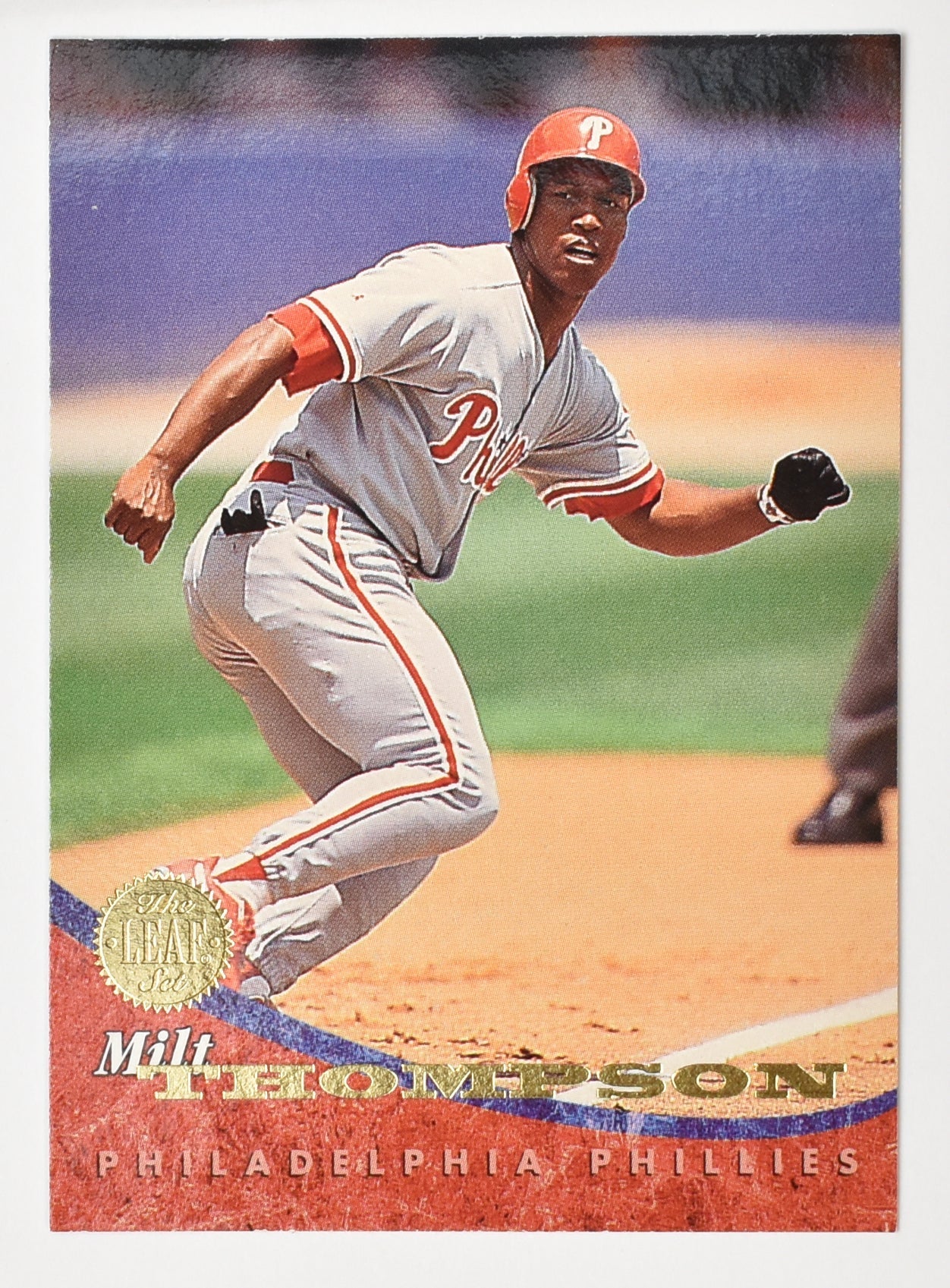 Milt thompson 22 Phillies Leaf Set 1994 Baseball Card