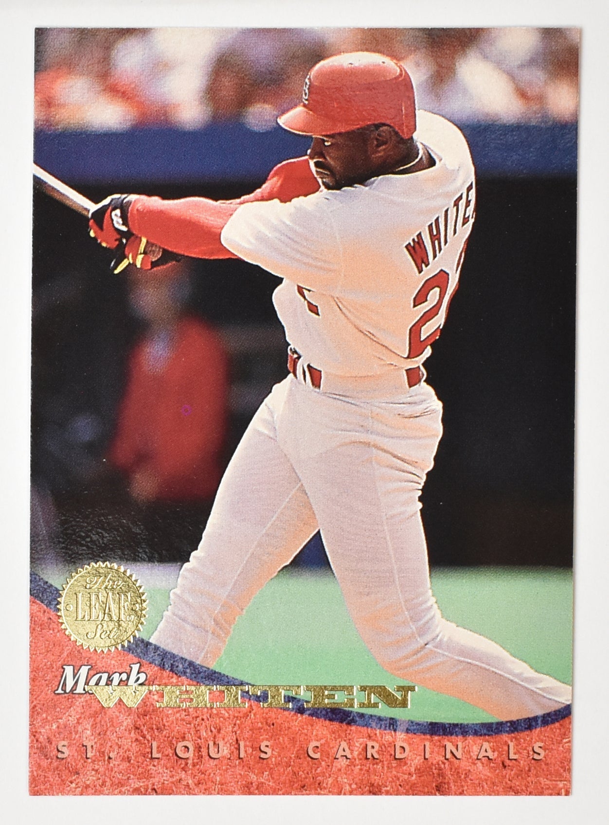 Mark Whiten 29 Cardinals Leaf Set 1994 Baseball Card