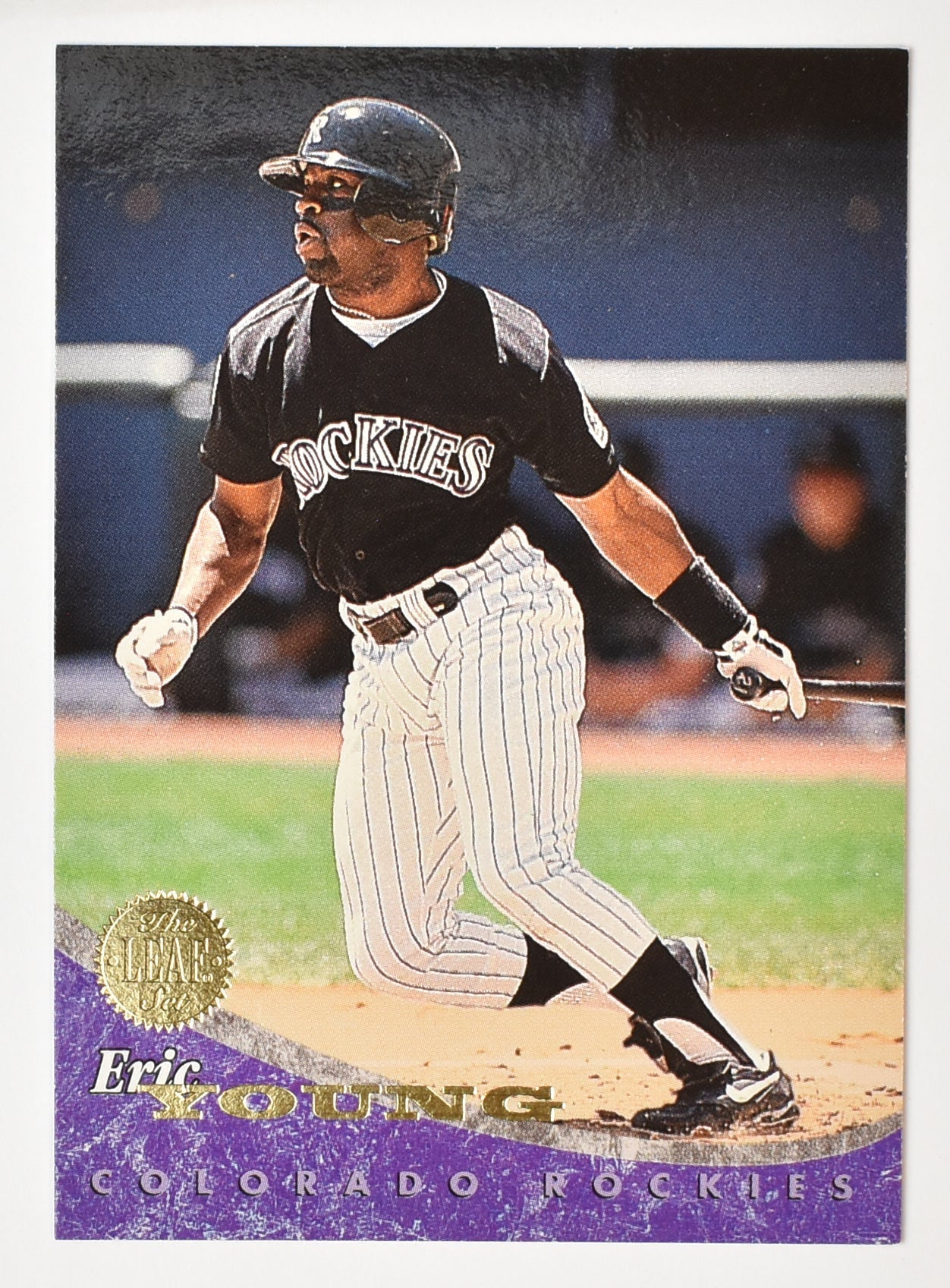 Eric Young 44 Colorado Rockies Leaf Set 1994 Baseball Card