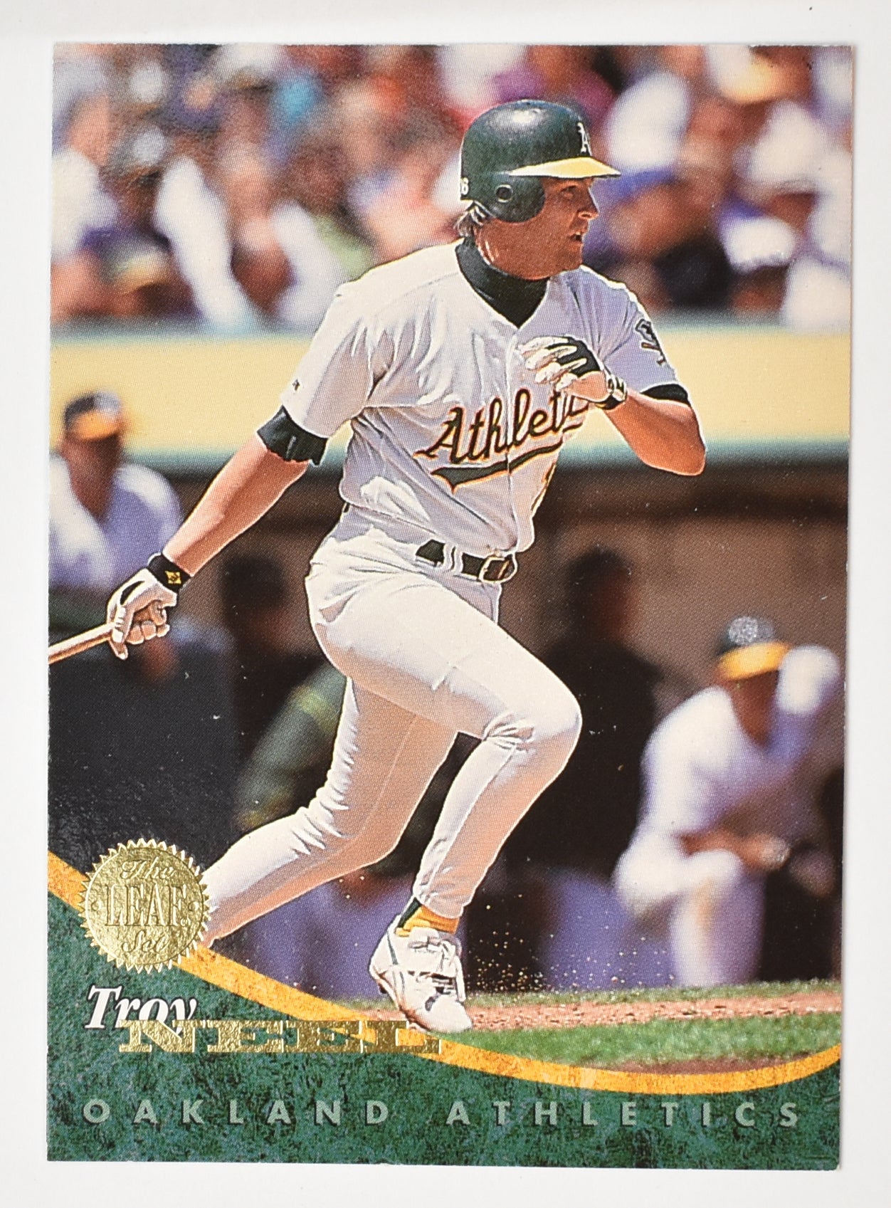 Troy Neel 6 Oakland Athletics Leaf Set Baseball Card