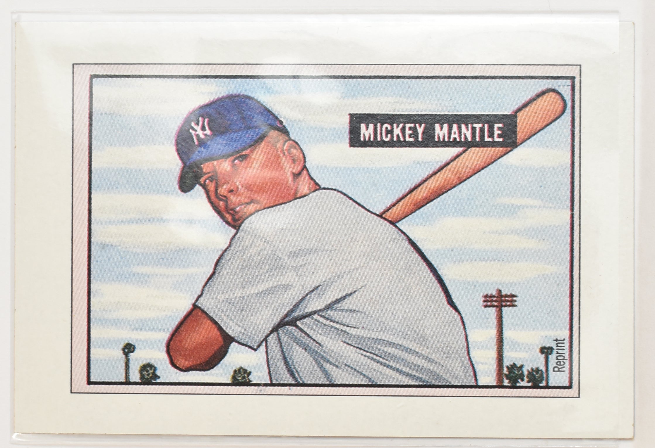 Mickey Mantle Reprint 89 Bowman Baseball Card
