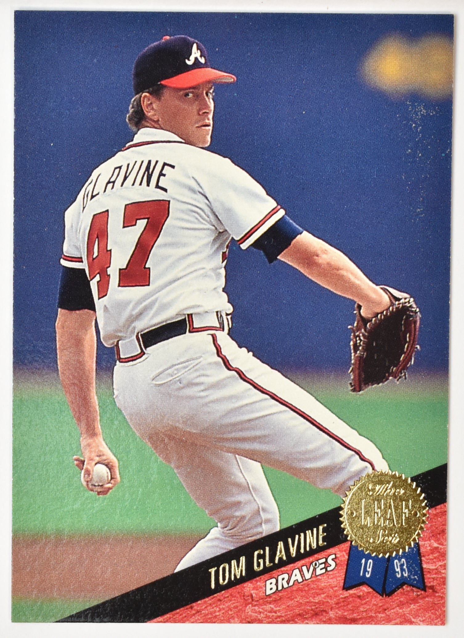 Tom Glavine 295 Leaf 93 Baseball Card