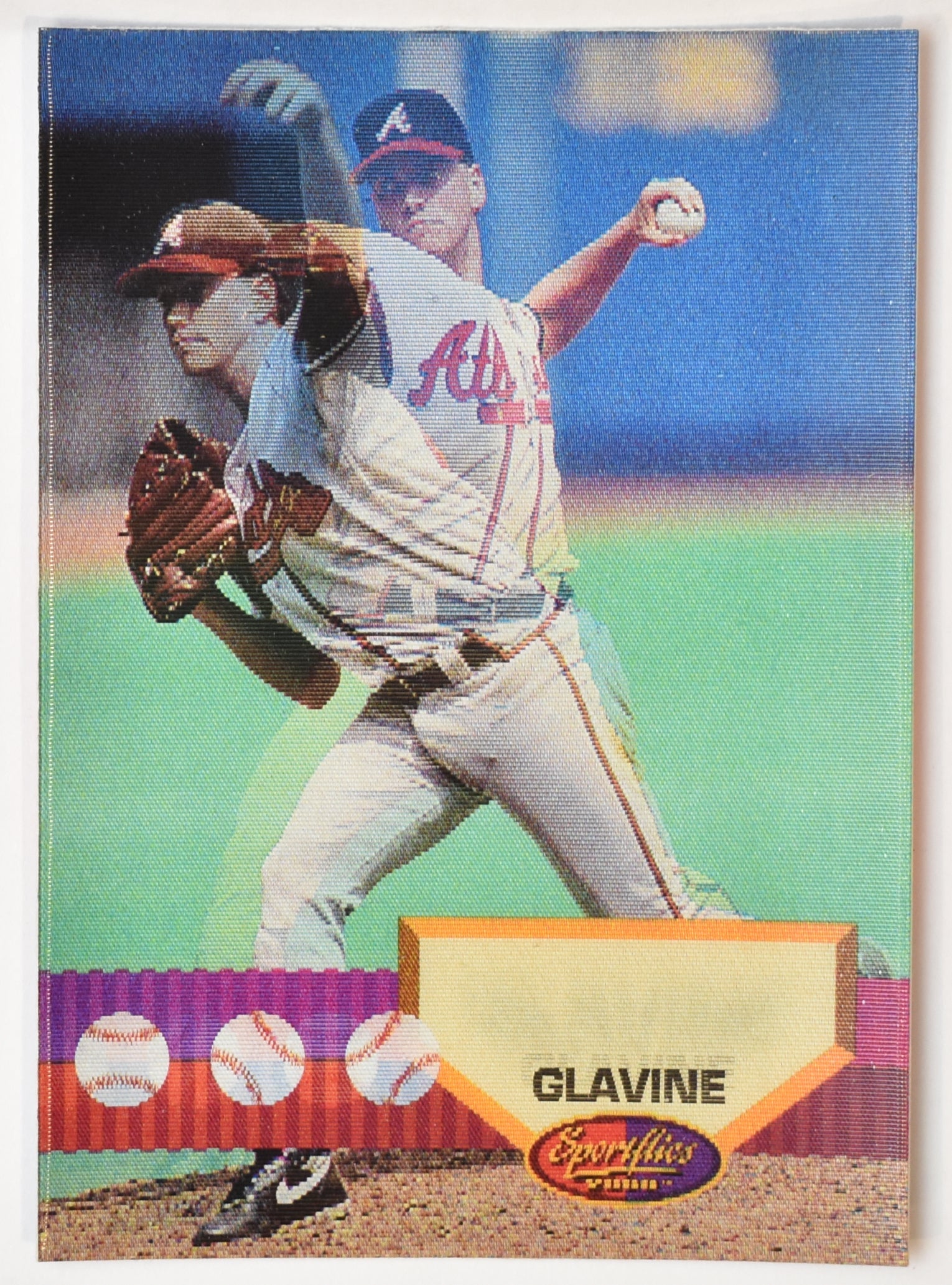 Tom Glavine 80 Sports Flics 94 Pinnacle Baseball Card