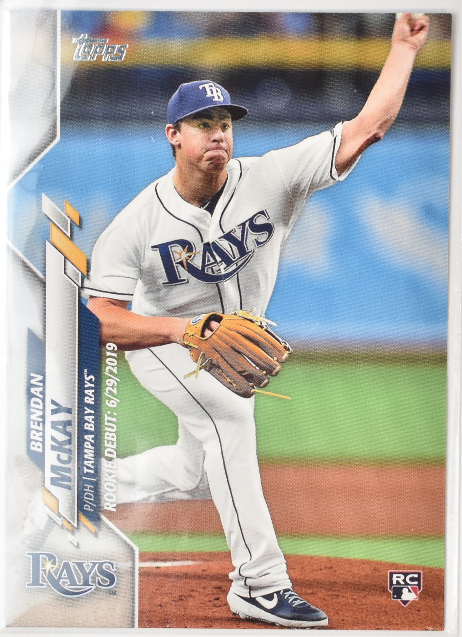 Brendan McKay U-60 Tampa Bay Rays Topps Baseball Card 2020