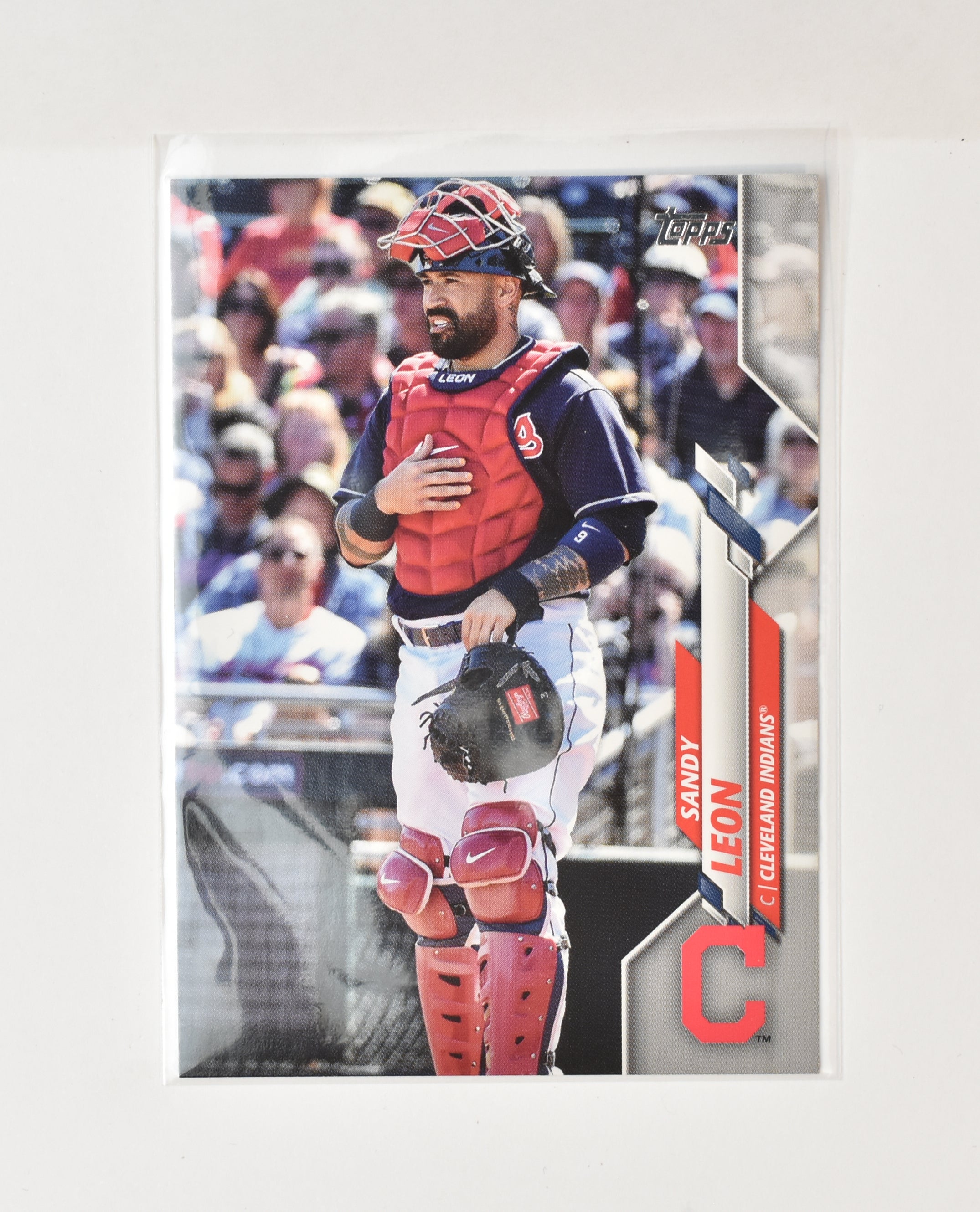 Sandy Leon U-48 Cleveland Indians Topps Baseball Card 2020