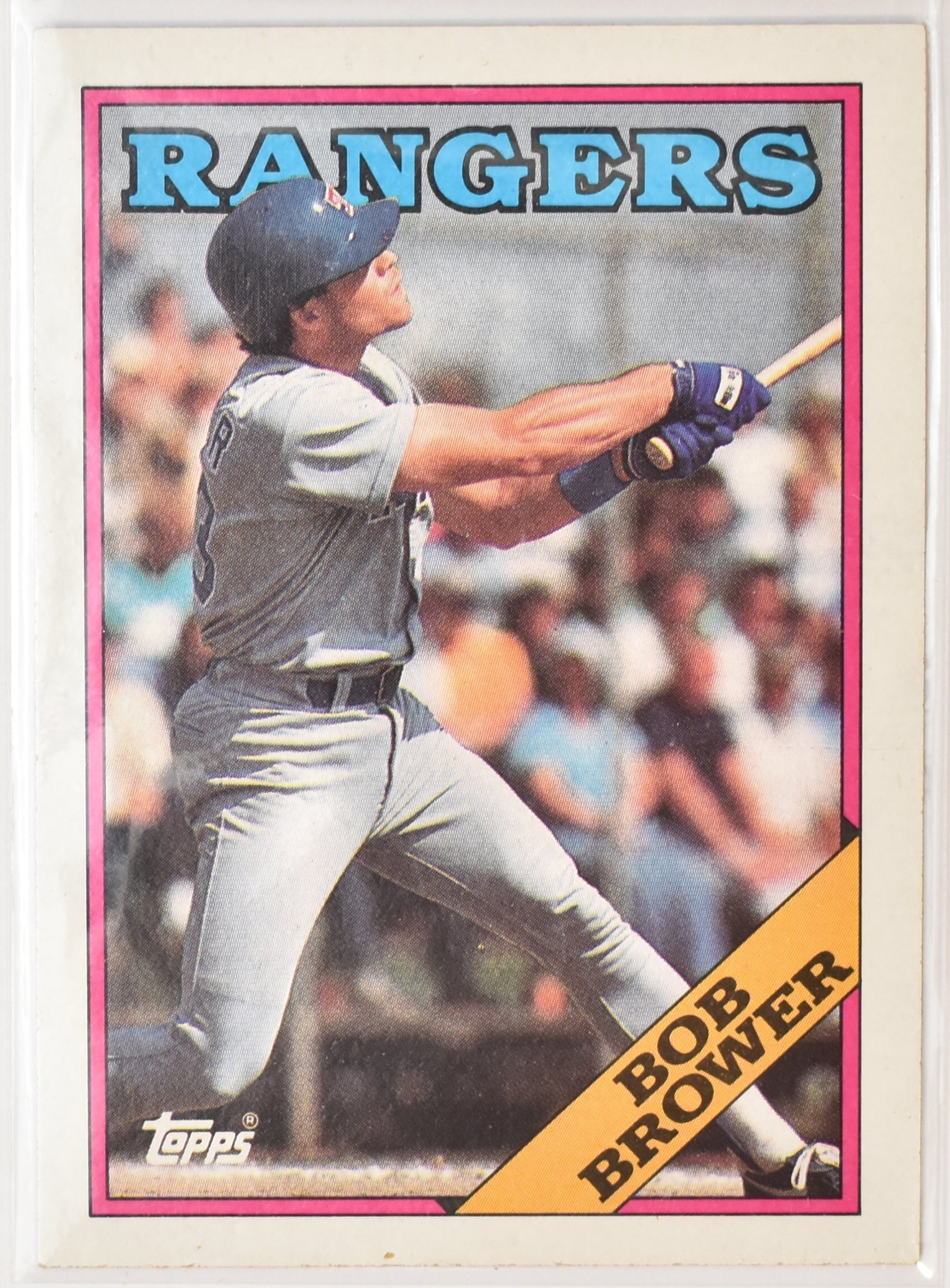 Bob Brower 252 1988 Topps Texas Rangers Baseball Card