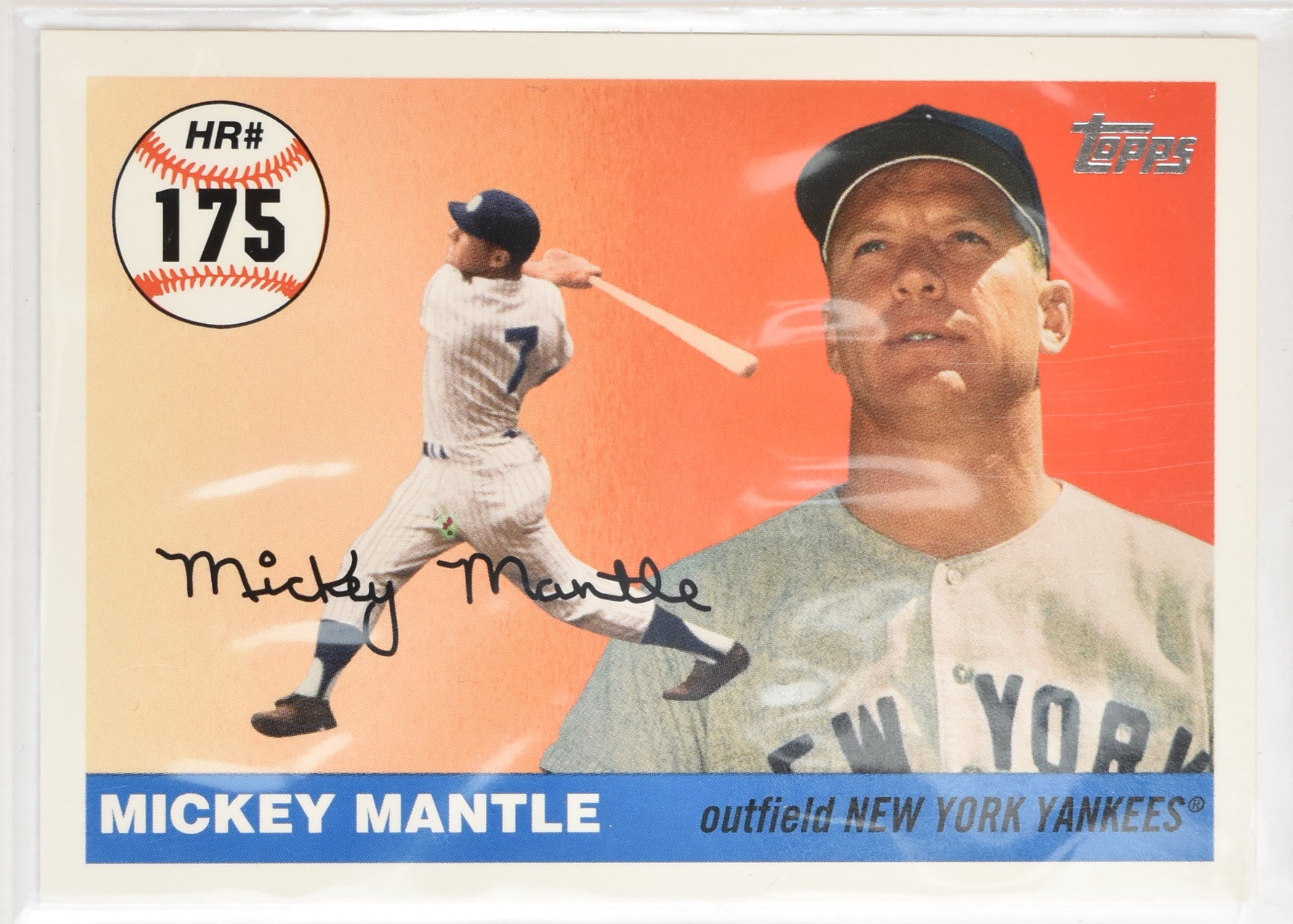 Mickey Mantle 2006 Reprint MHR175 New York Yankees Baseball Card Topps