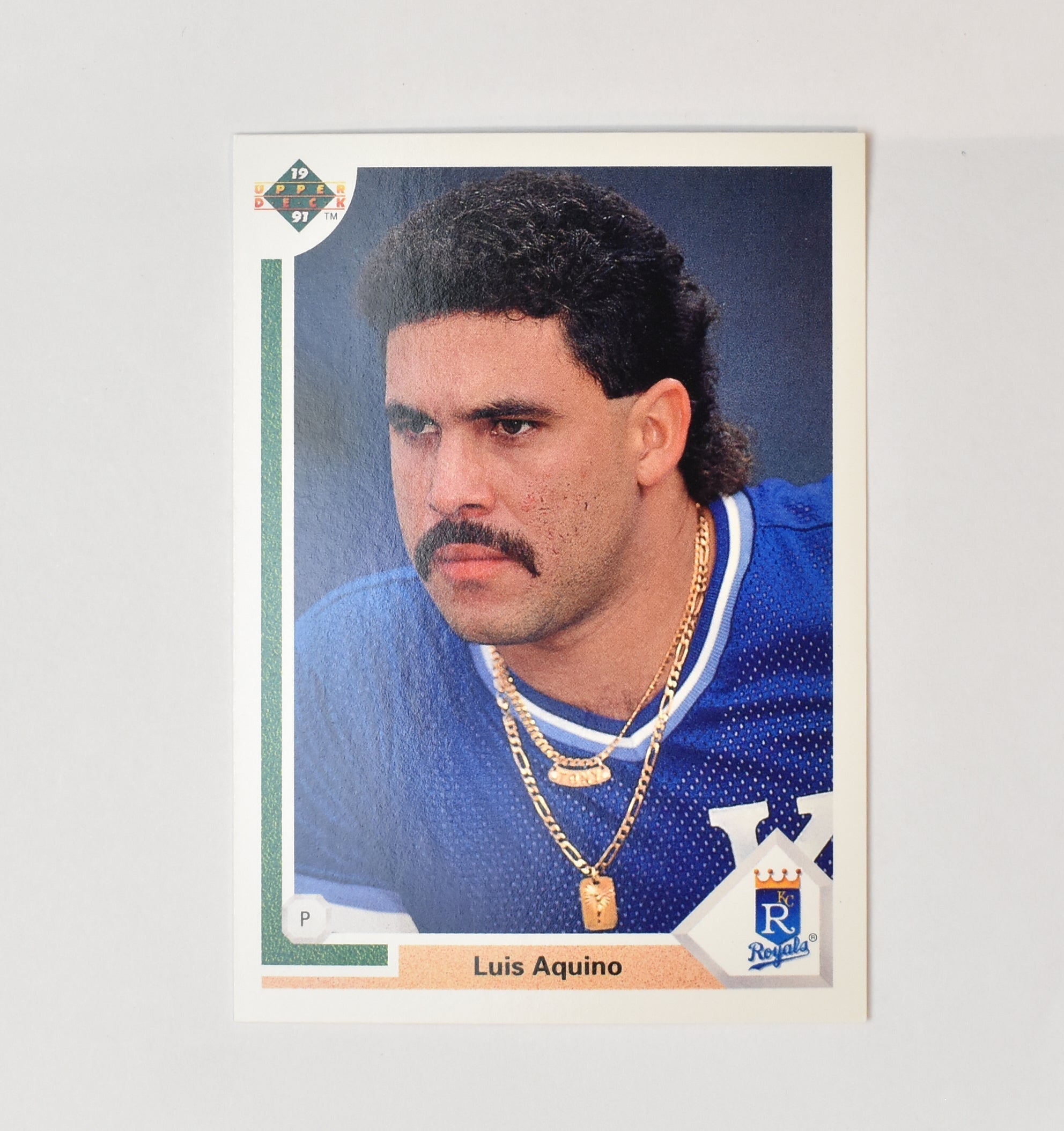 Luis Aquino 504 1991 Upper Deck Baseball Card Kansas City Royals
