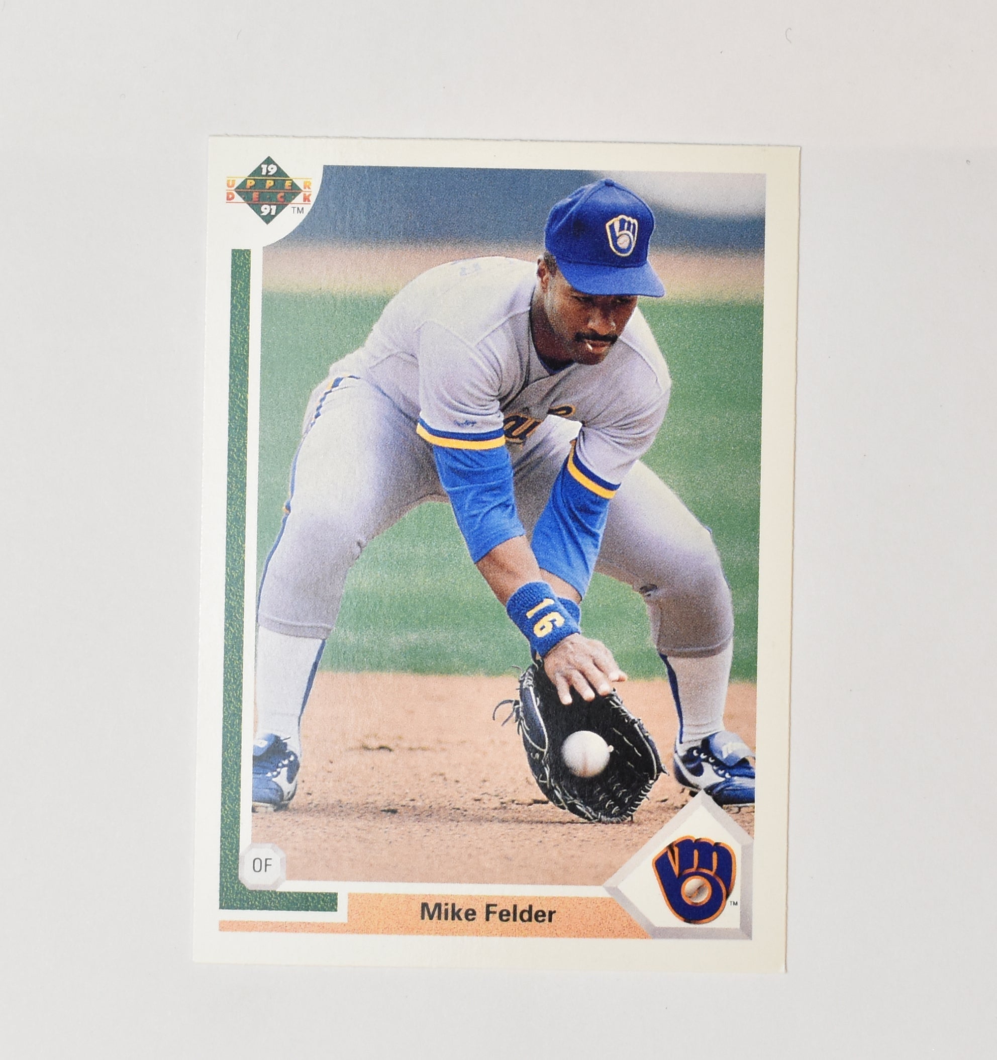 Mike Felder 395 Upper Deck Baseball Card 1991 Milwaukee Brewers