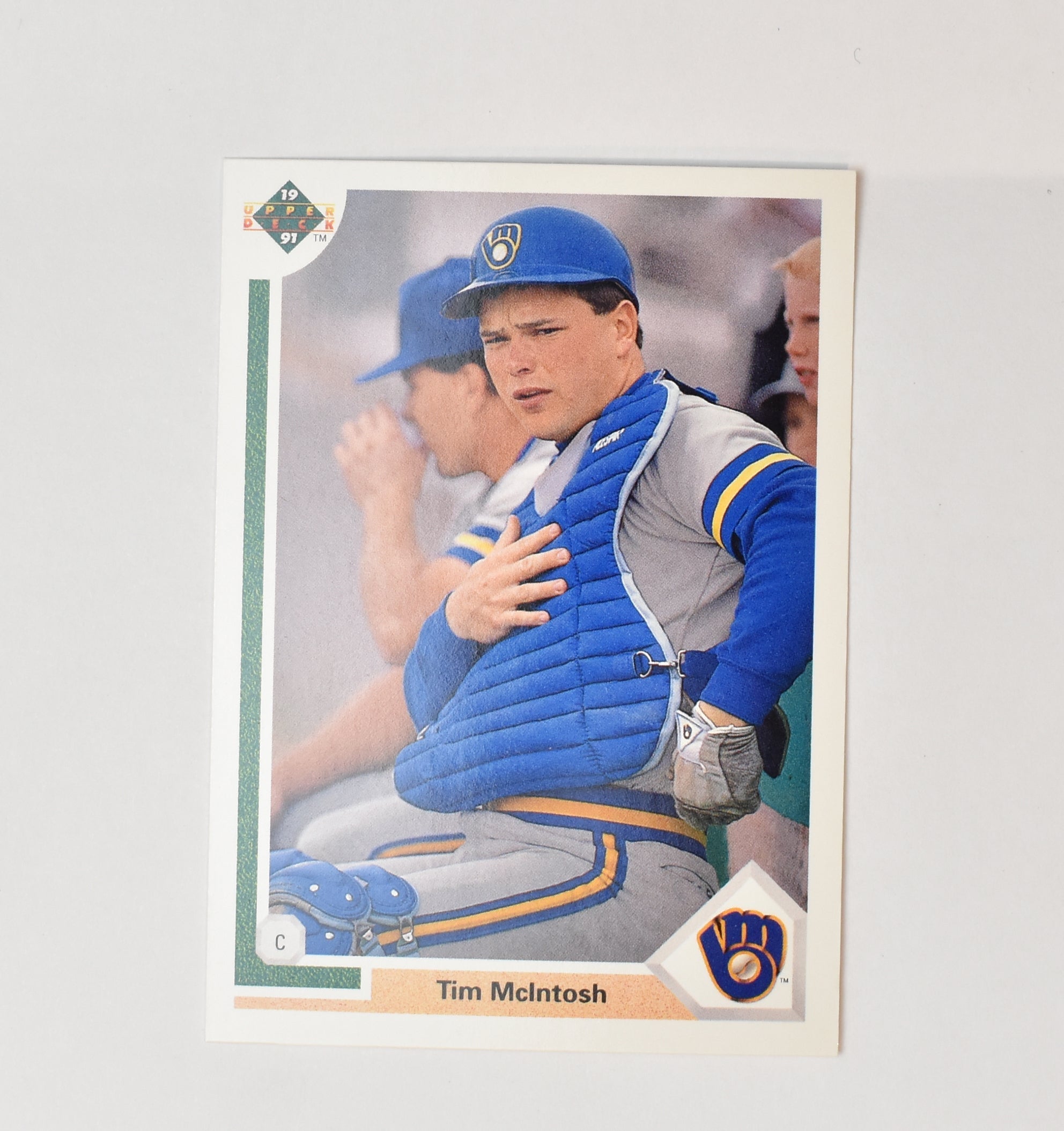 Tim McIntosh 547 Upper Deck Baseball Card 1991 Milwaukee Brewers