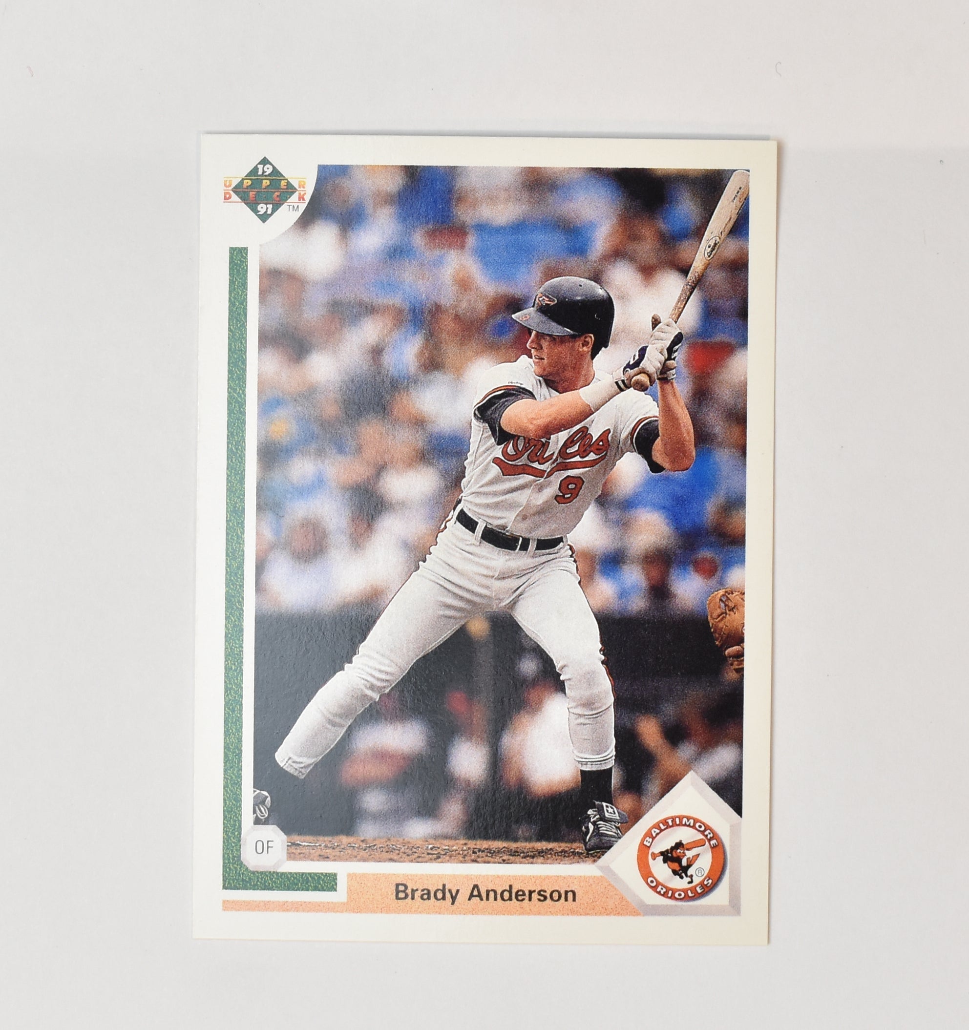 Brady Anderson 349 Upper Deck Baseball Card 1991 Baltimore Orioles