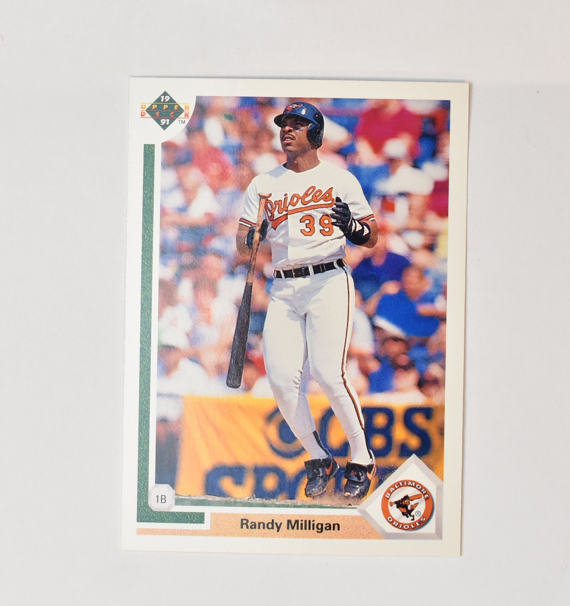 Randy Milligan 548 Upper Deck Baseball Card 1991 Baltimore Orioles