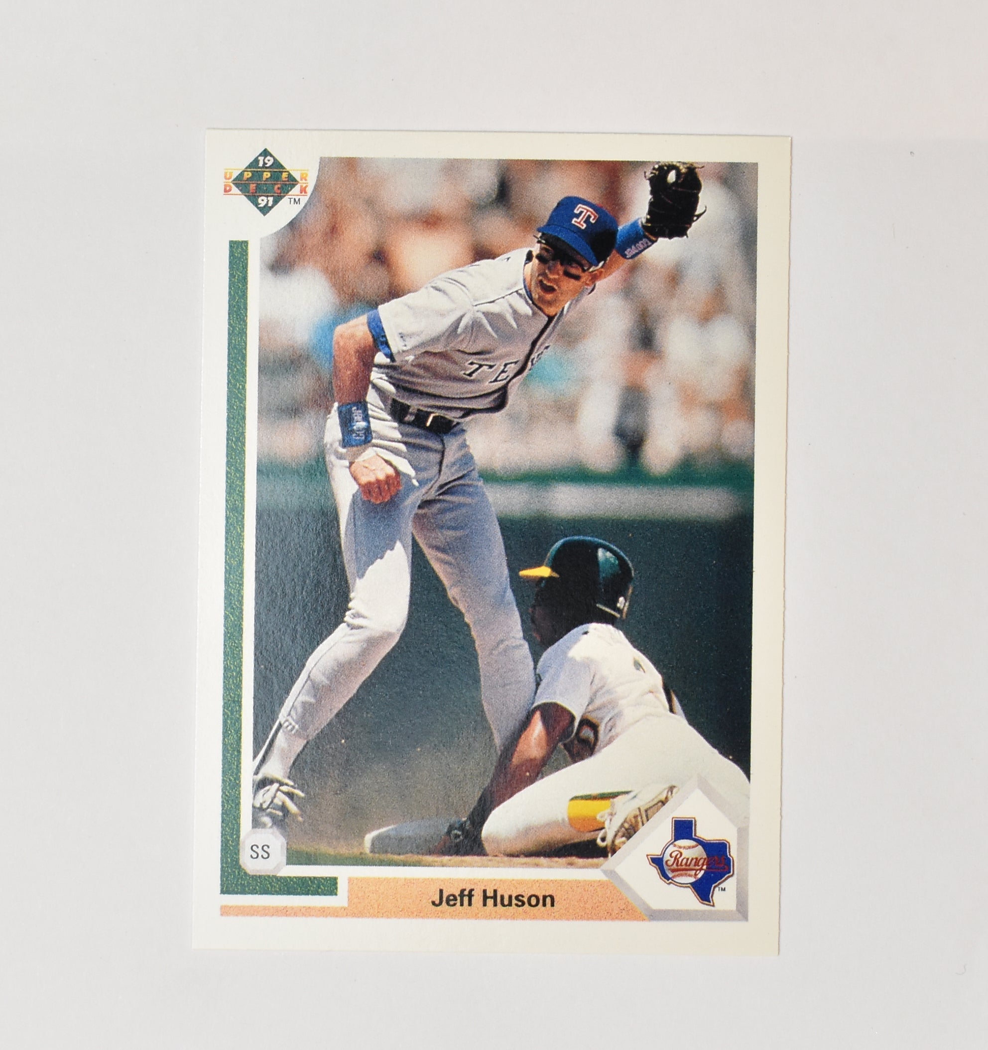 Jeff Huson 195 Upper Deck Baseball Card 1991 Texas Rangers