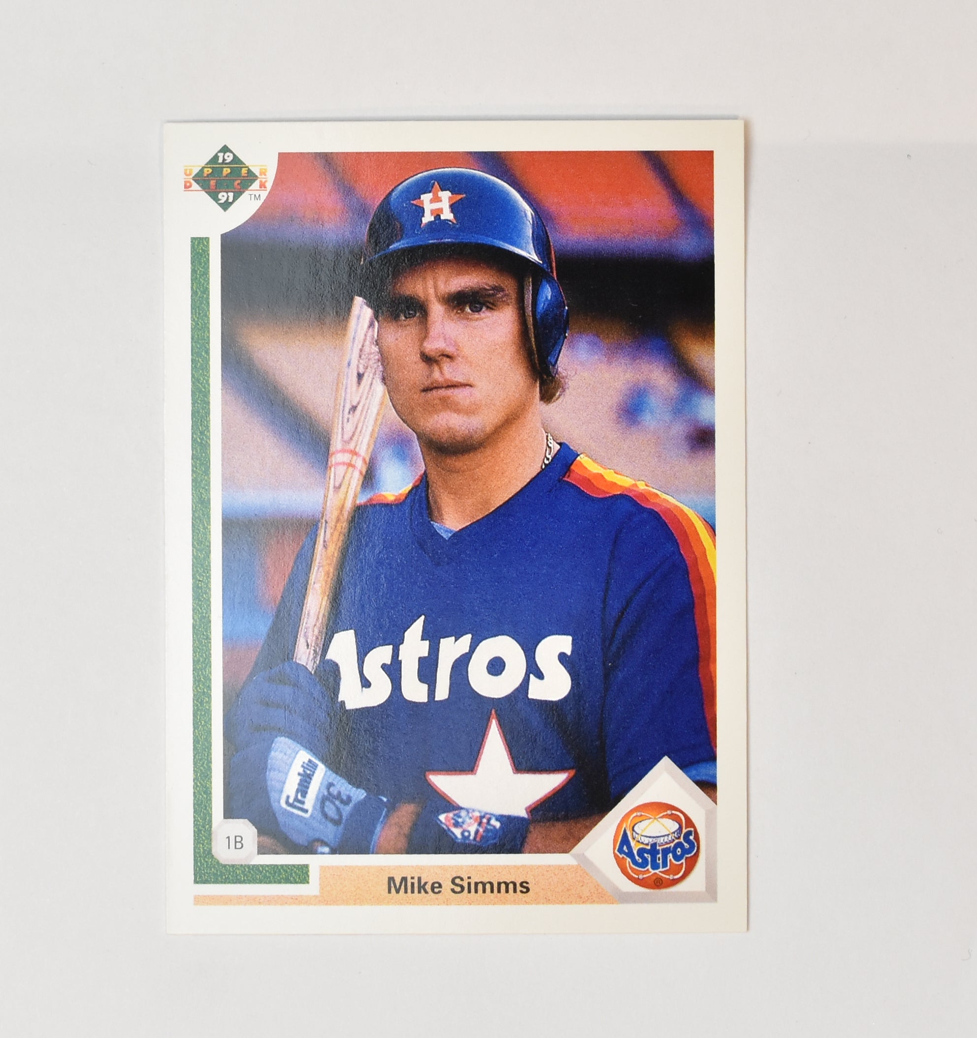 Mike Simms 664 Upper Deck Baseball Card 1991 Houston Astros