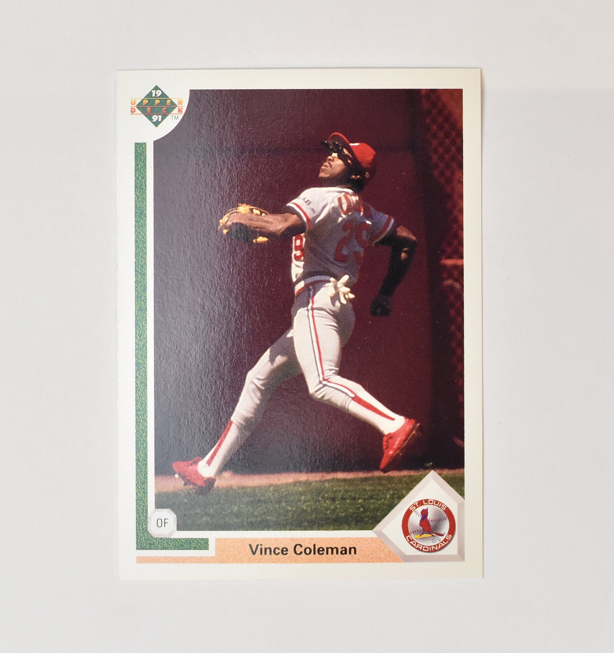 Vince Coleman 461 Upper Deck Baseball Card 1991 St Louis Cardinals