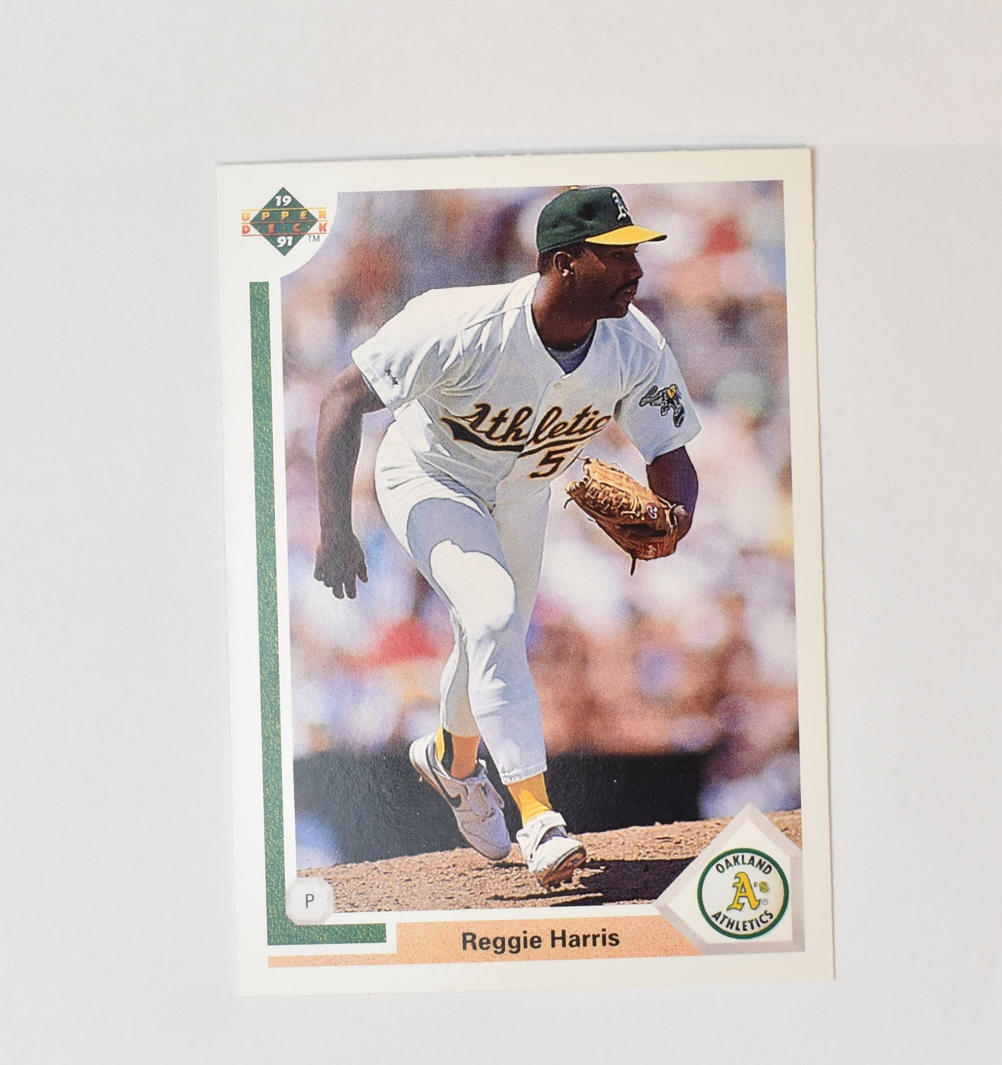 Reggie Harris 672 Upper Deck 91 Baseball Card Oakland Athletics