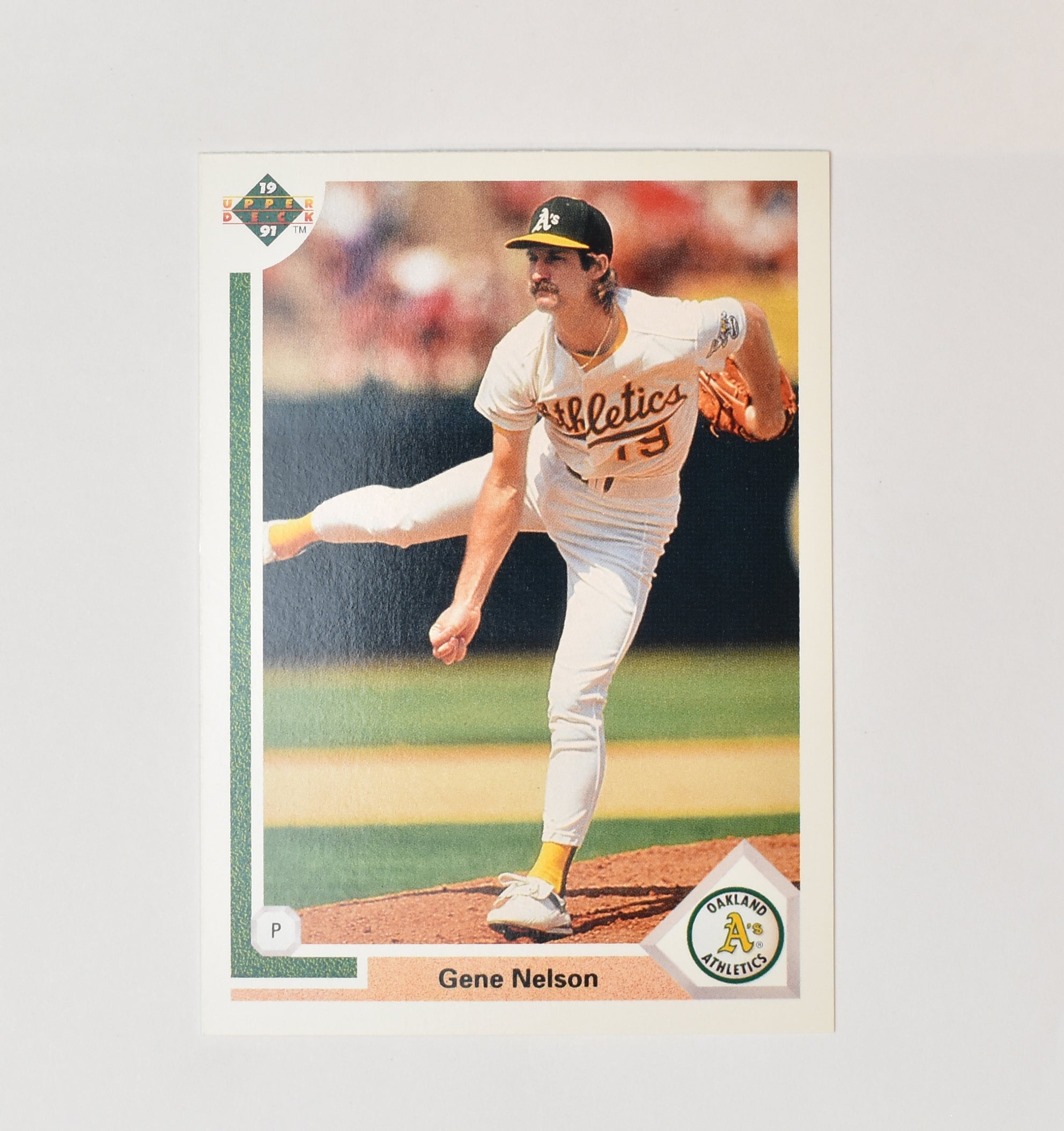 Gene Nelson 403 Upper Deck 1991 Baseball Card Oakland Athletics