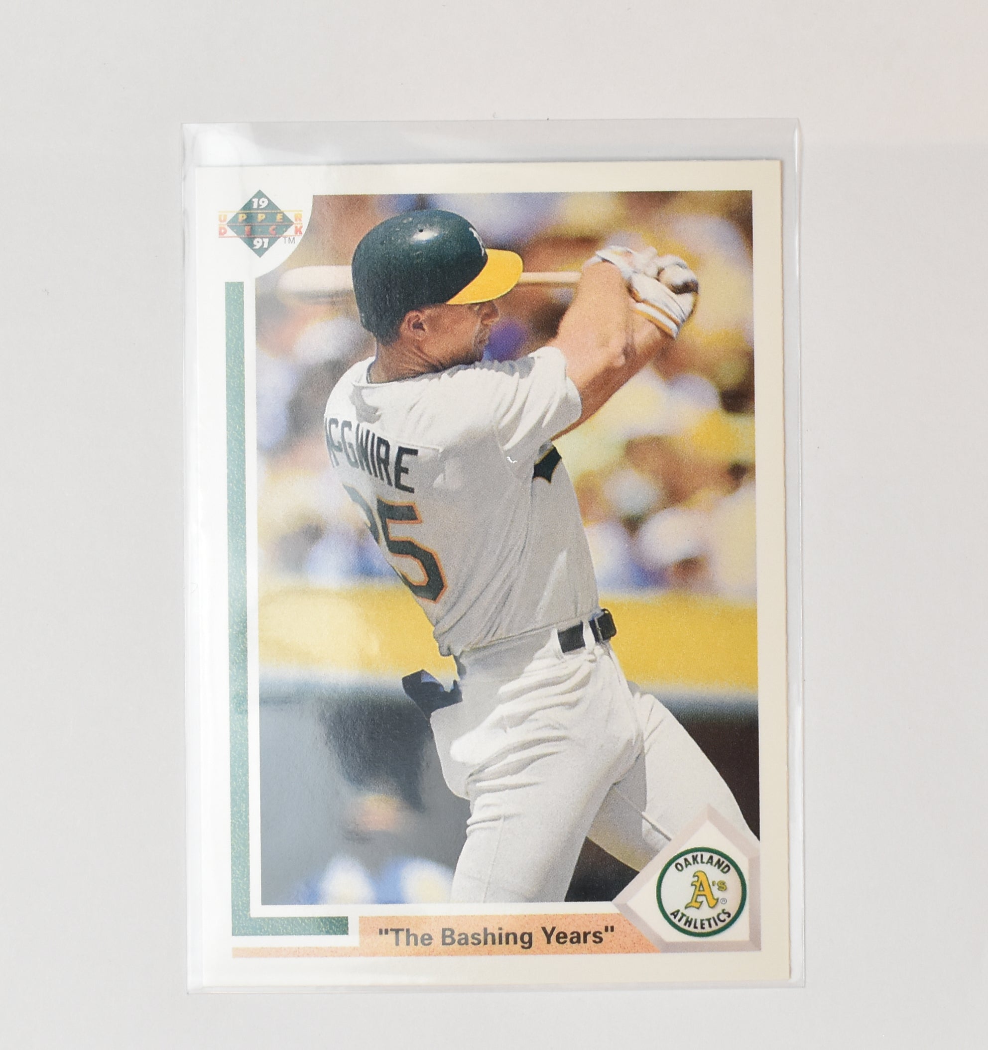 The Bashing Years 656 Mark Mcgwire Upper Deck 1991 Baseball Card Oakland Athleti