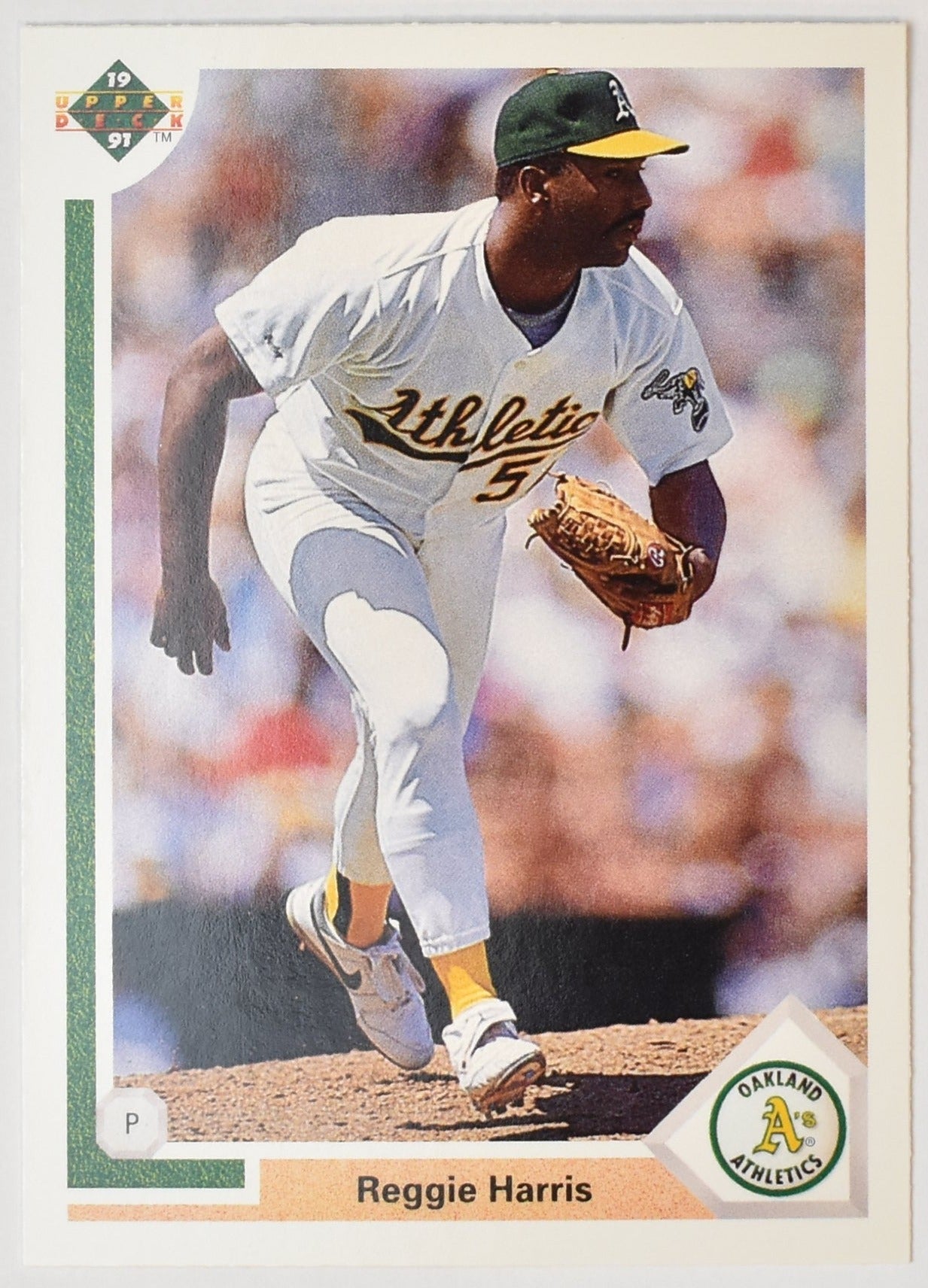 Reggie Harris 672 Upper Deck 1991 Baseball Card Oakland Athletics