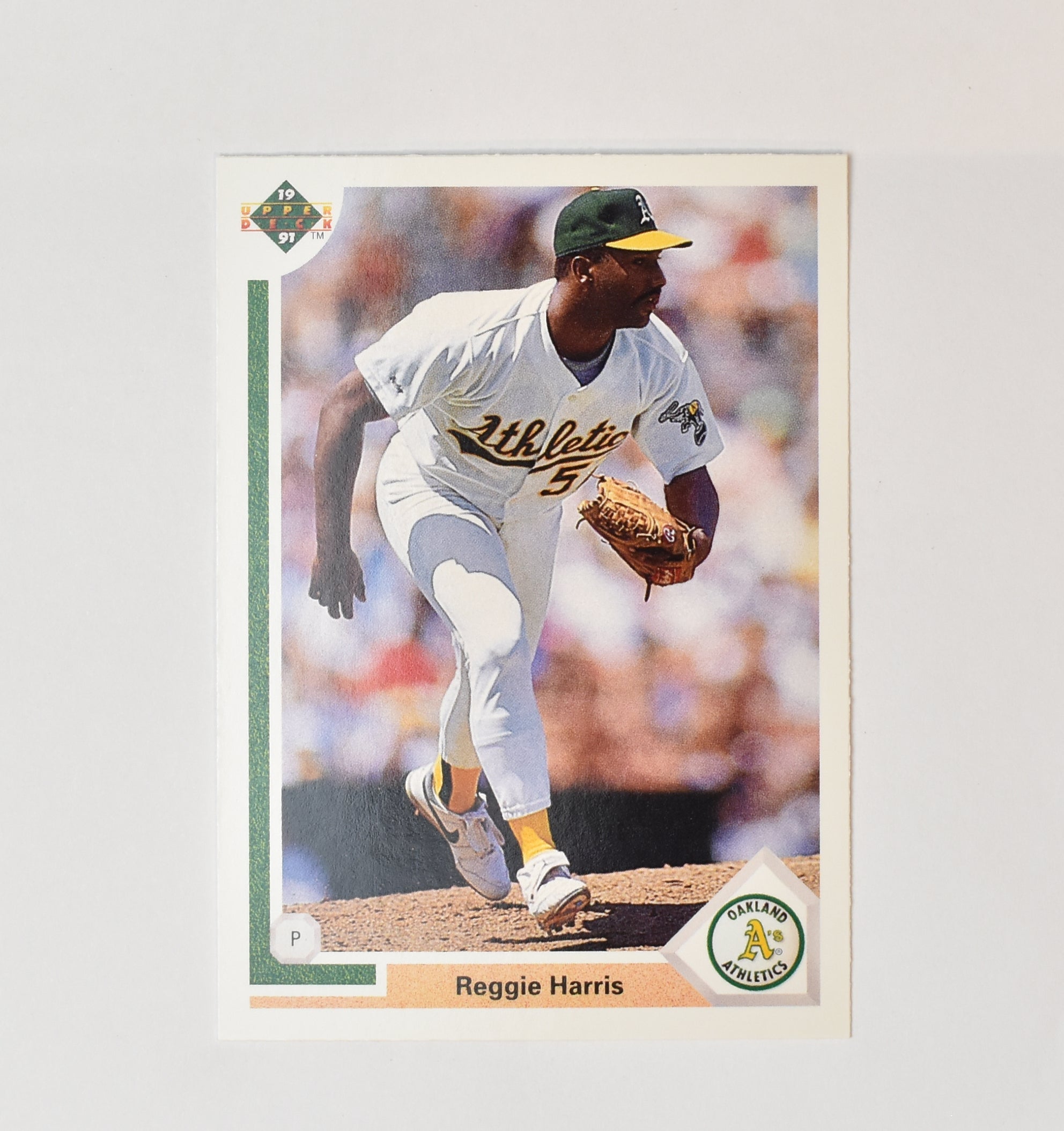 Reggie Harris 672 Upper Deck Baseball Card Oakland Athletics 1991