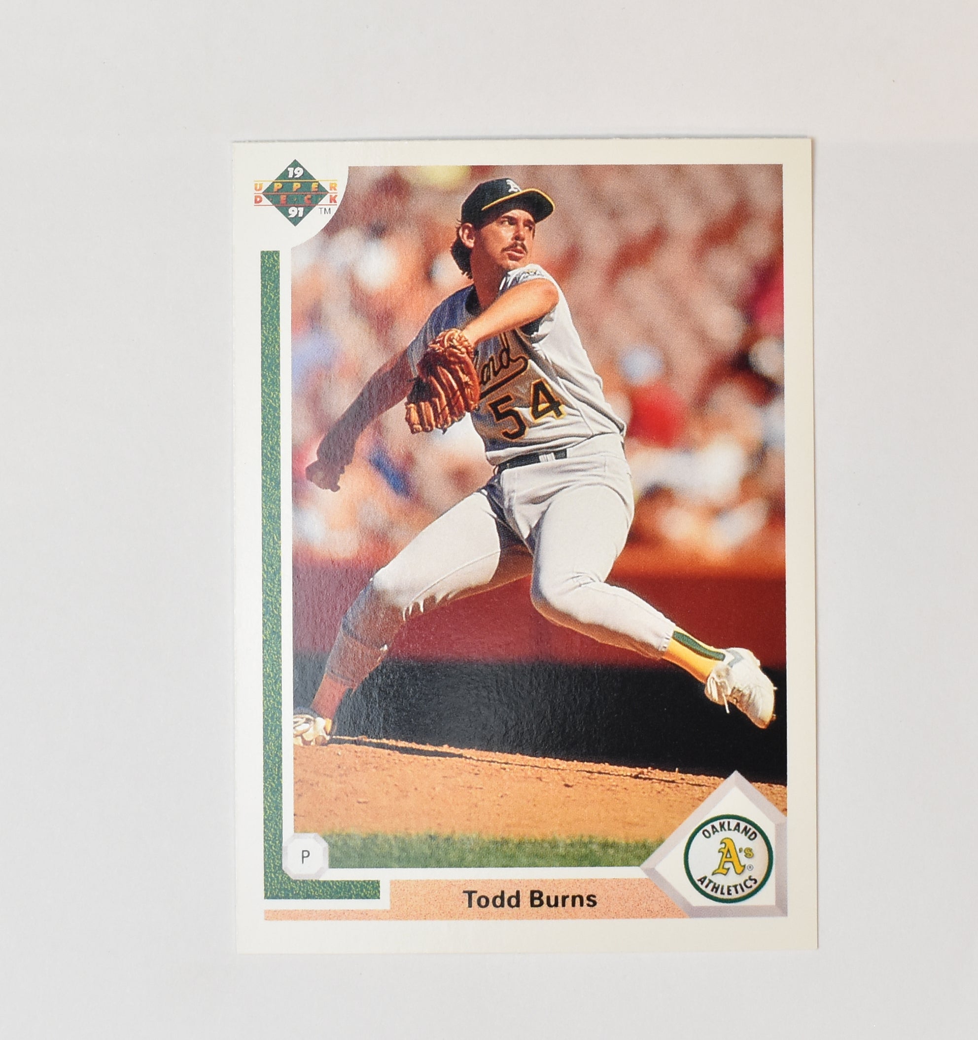 Todd Burns 405 Upper Deck 1991 Baseball Card Oakland Athletics