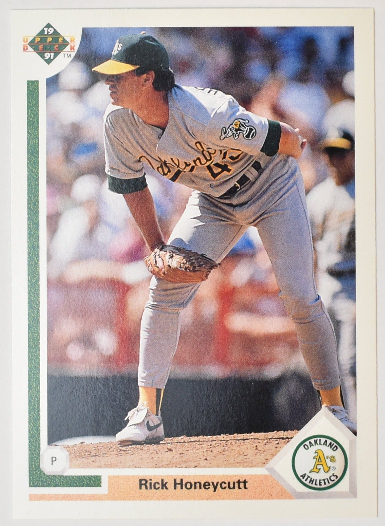 Rick Honeycutt 379 Upper Deck 1991 Baseball Card Oakland Athletics
