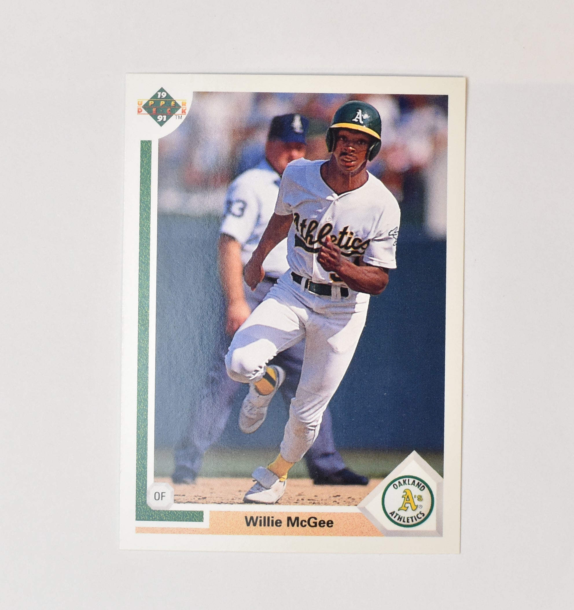 Willie McGee 584 Upper Deck 1991 Baseball Card Oakland Athletics