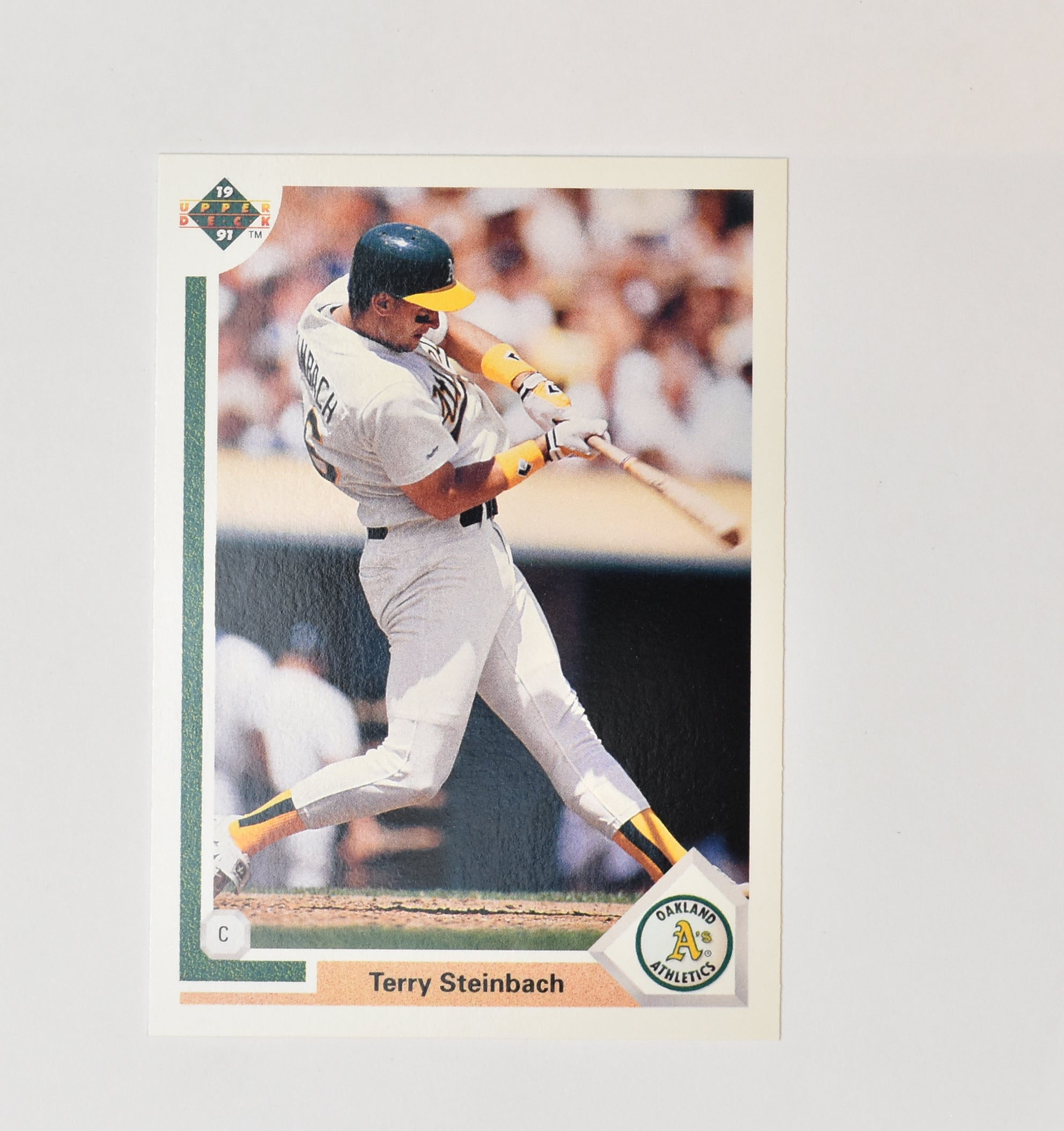 Terry Steinbach 153 Upper Deck 1991 Baseball Card Oakland Athletics
