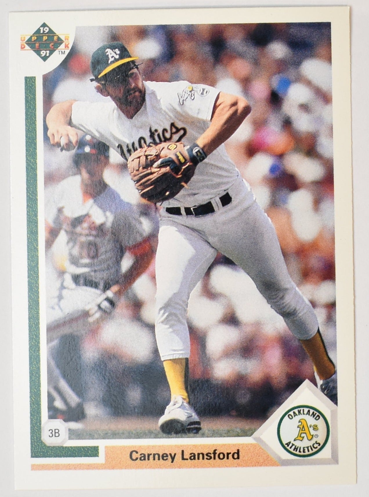 Carney Lansford 194 Upper Deck 1991 Baseball Card Oakland Athletics