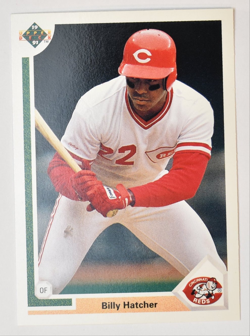Billy Hatcher 114 Upper Deck 1991 Baseball Card Cincinnati Reds