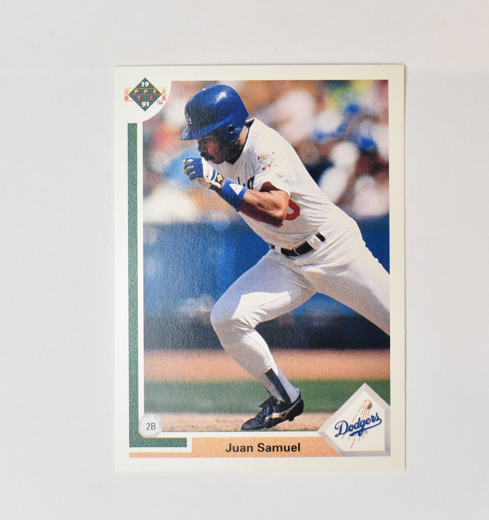 Juan Samuel 117 Upper Deck 1991 Baseball Card Los Angeles Dodgers