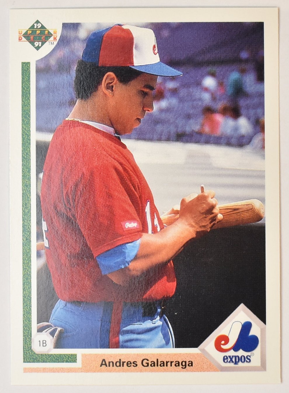 Andres Galarraga 456 Upper Deck 1991 Baseball Card Montreal Expos
