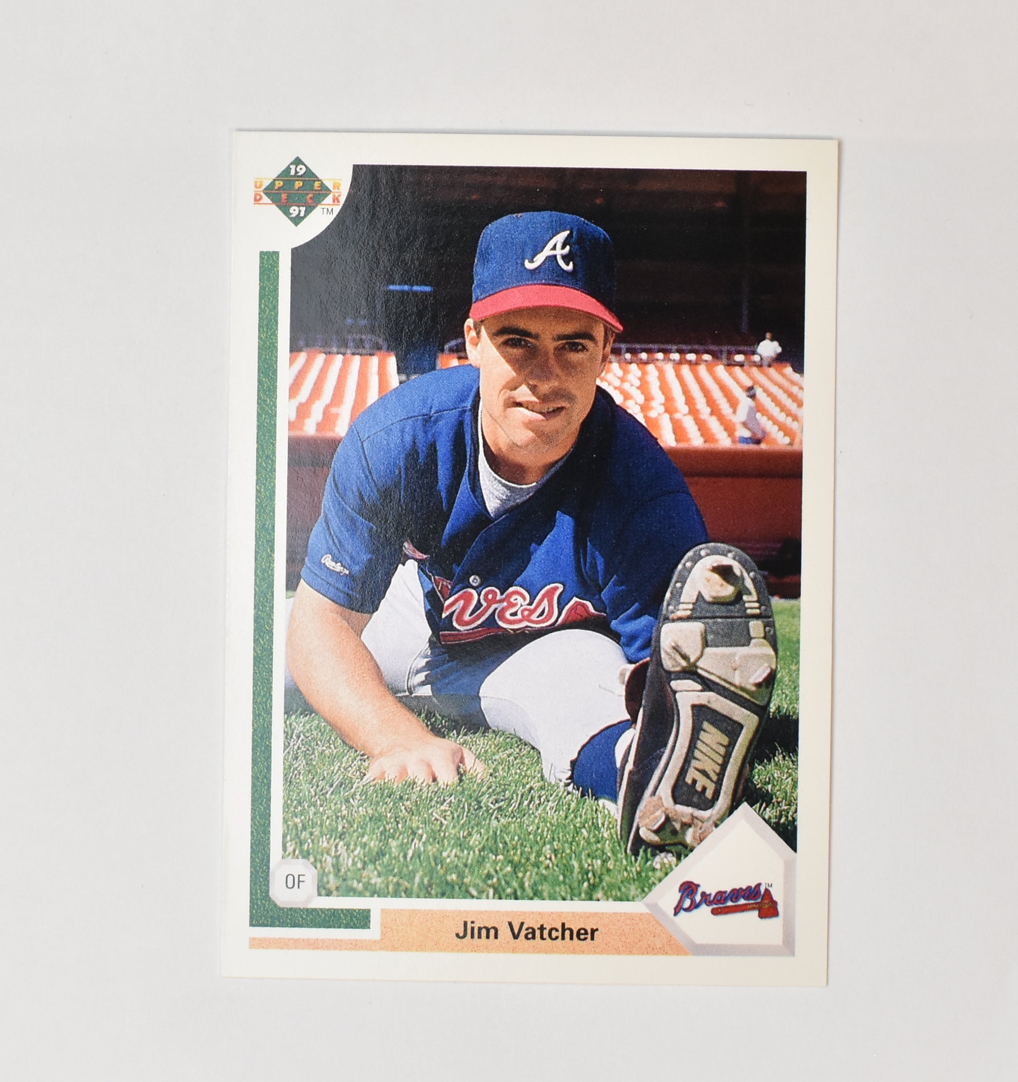 Jim Vatcher 604 Upper Deck Baseball Card 1991 Atlanta Braves