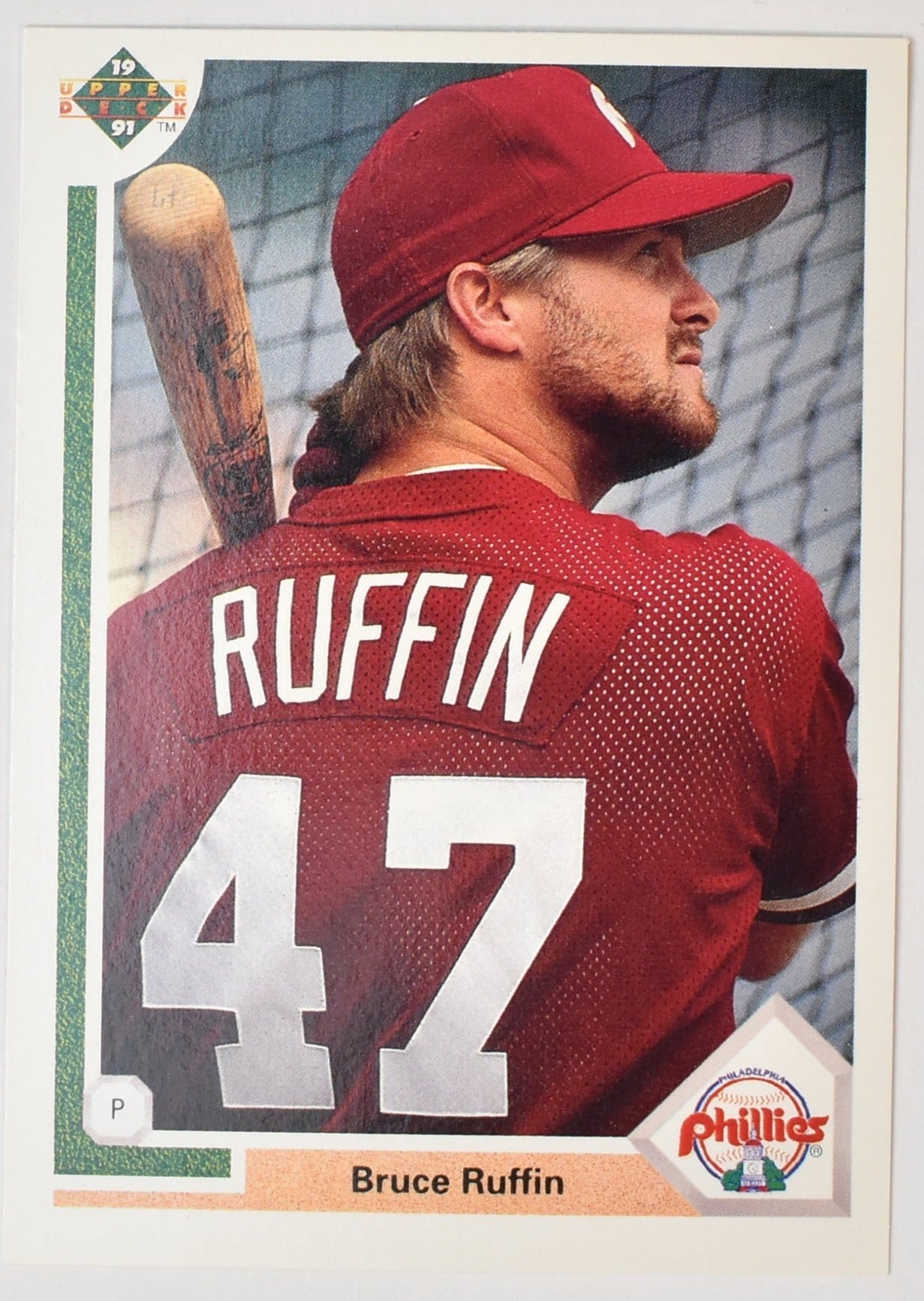 Bruce Ruffin 410 Upper Deck 1991 Baseball Card Philadelphia Phillies