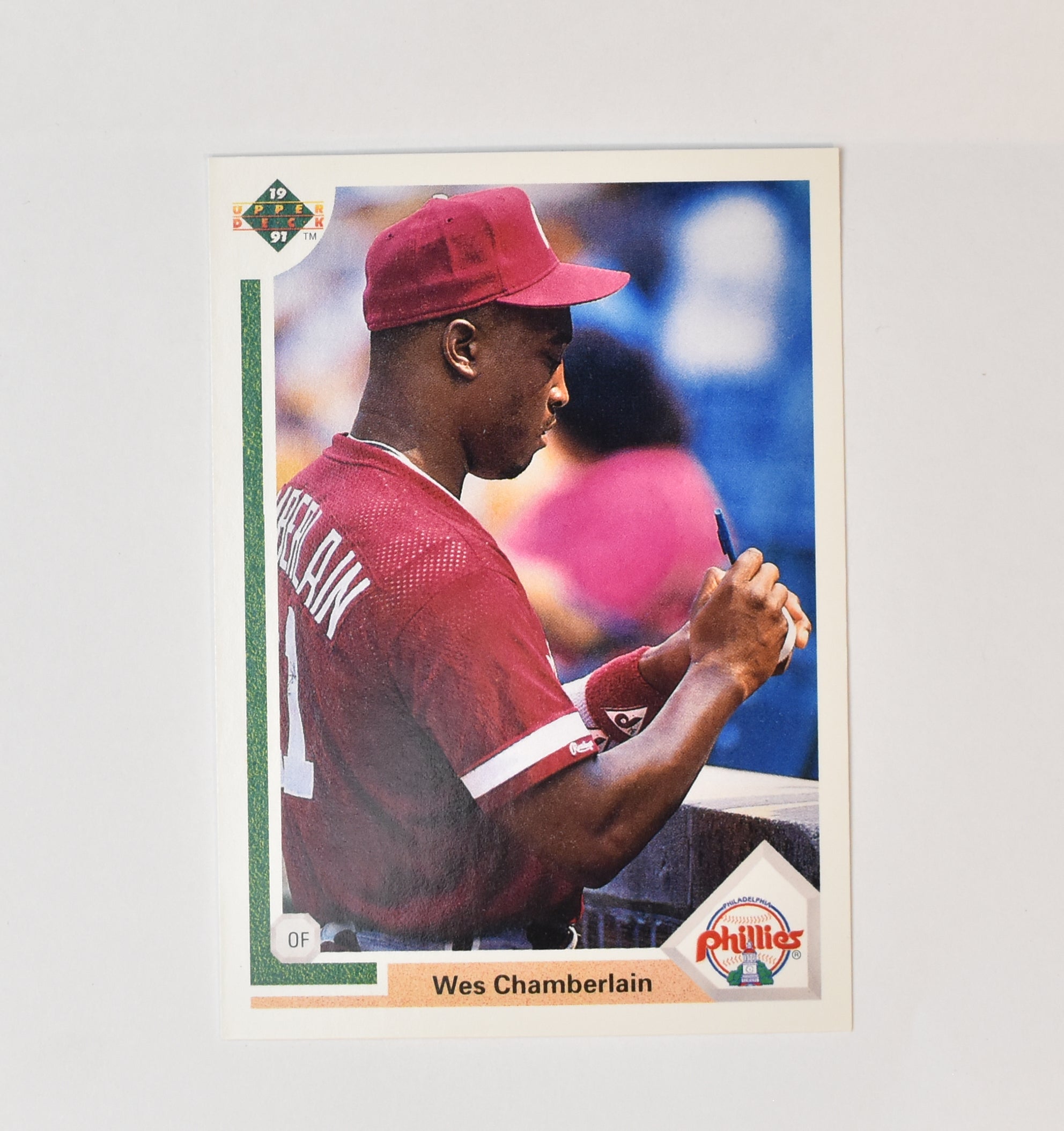 Wes Chamberlain 626 Upper Deck 1991 Baseball Card Philadelphia Phillies