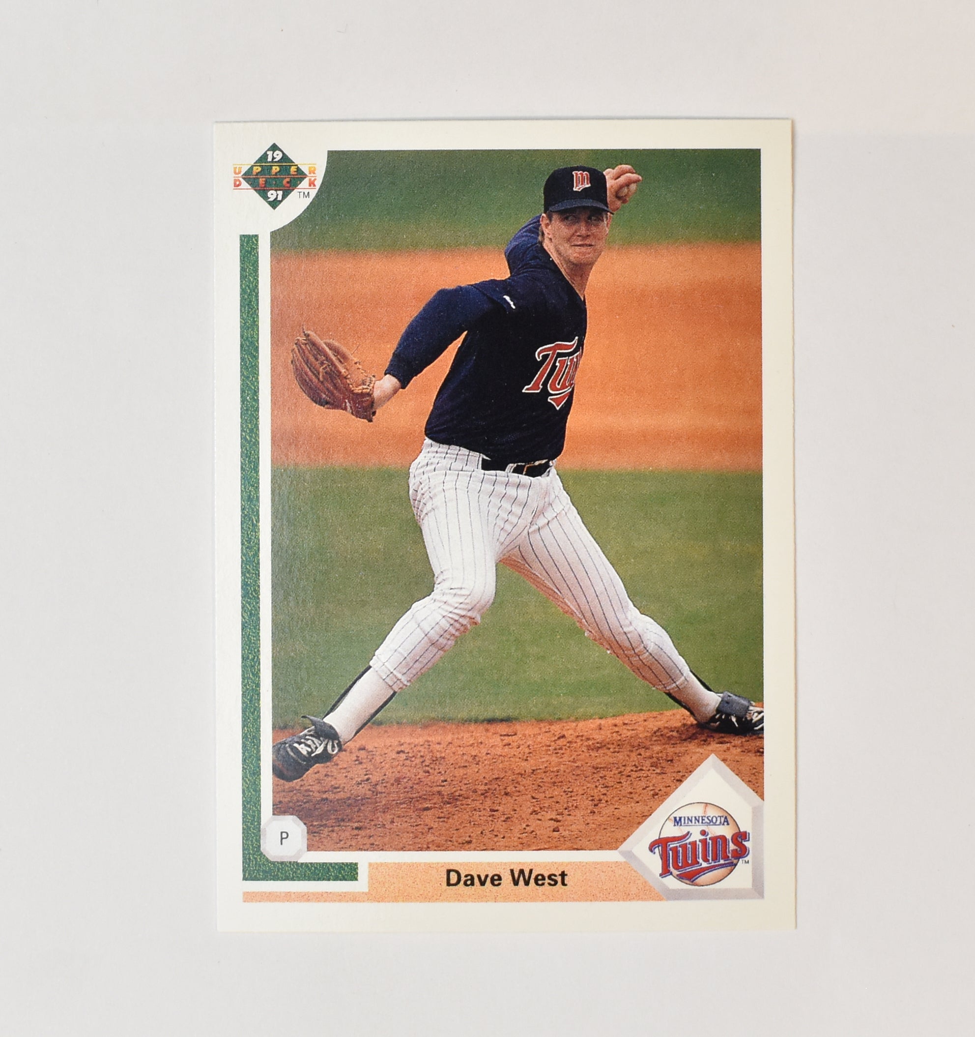 Dave West 377 Upper Deck 1991 Baseball Card Minnesota Twins