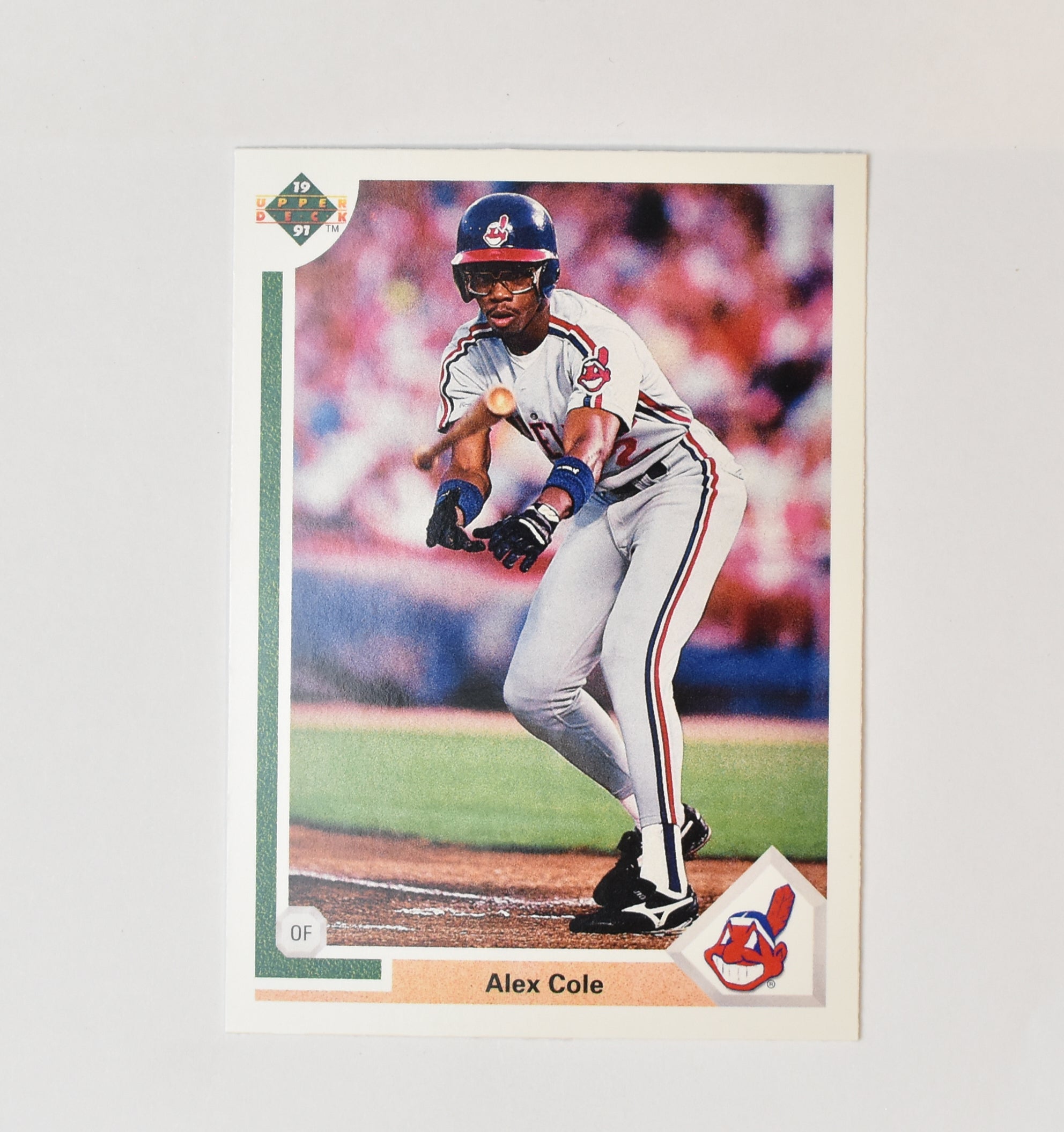 Alex Cole 654 Upper Deck 1991 Baseball Card Cleveland Indians