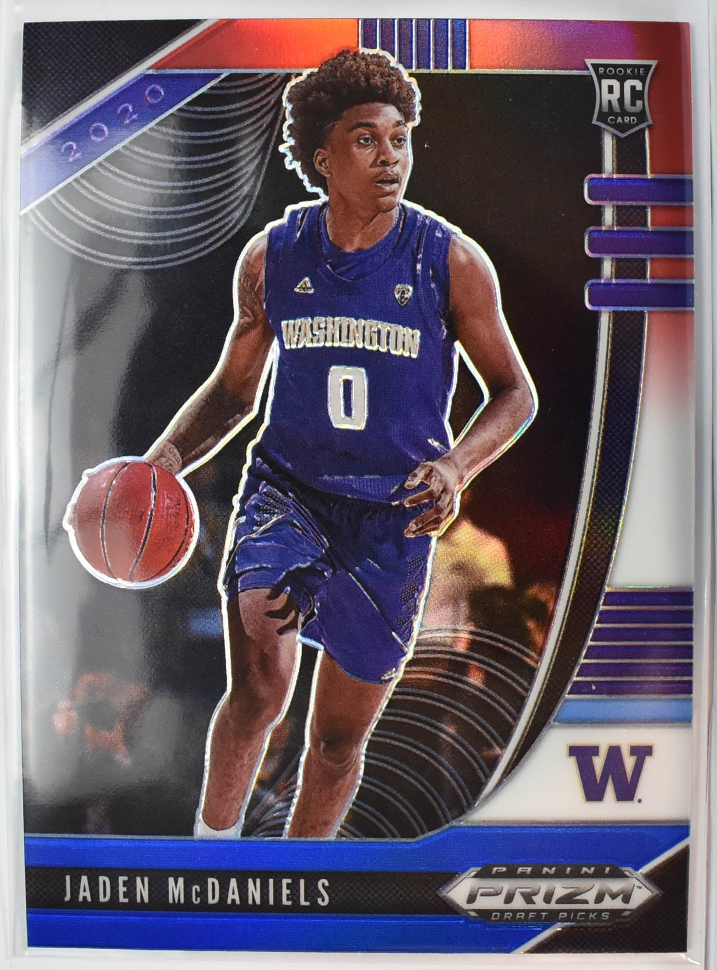 Jaden McDaniels 51 RC Panini Prizm Red White Blue 2020 Draft Picks