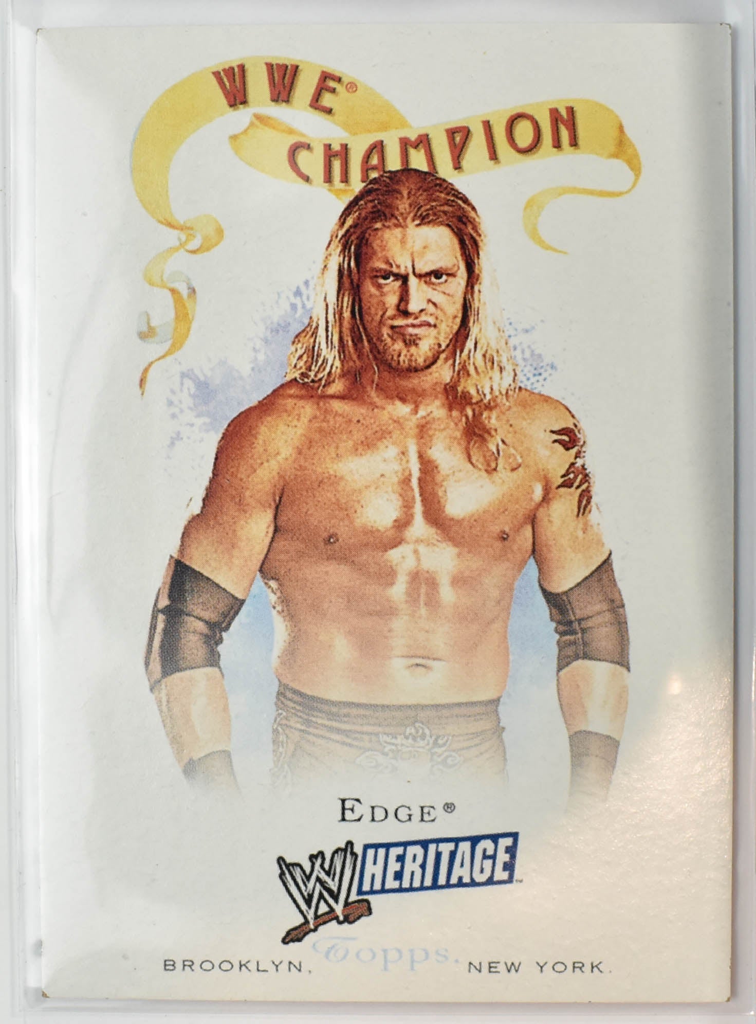 WWE Champion Edge Tin Lid Bonus 5 of 6 Heritage III WWE Wrestling Card 2007