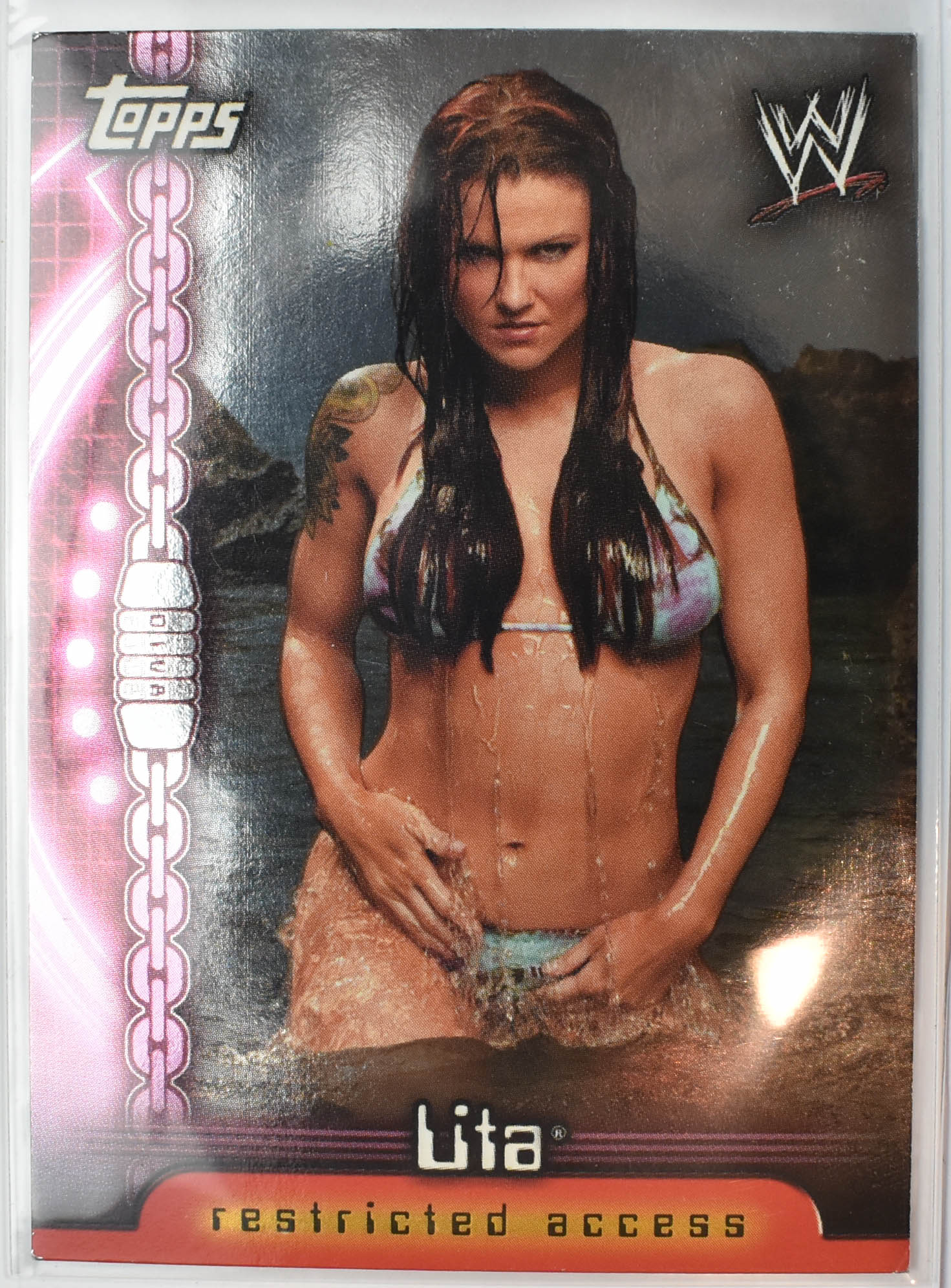 Lita D9 Restricted access Topps Wrestling Card 2006