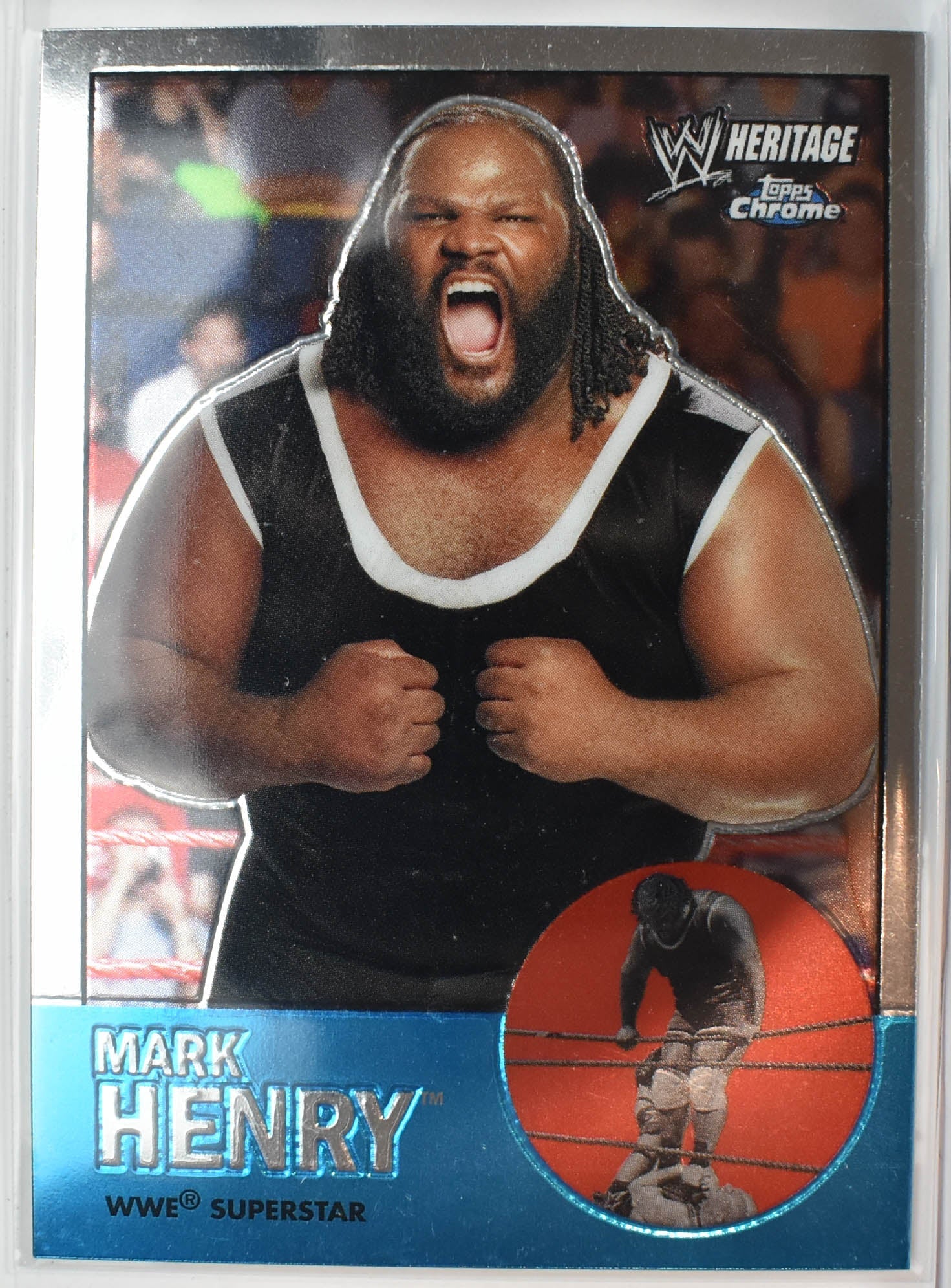 Mark Henry 15 WWE Heritage Topps Chrome 2007 Wrestling Card