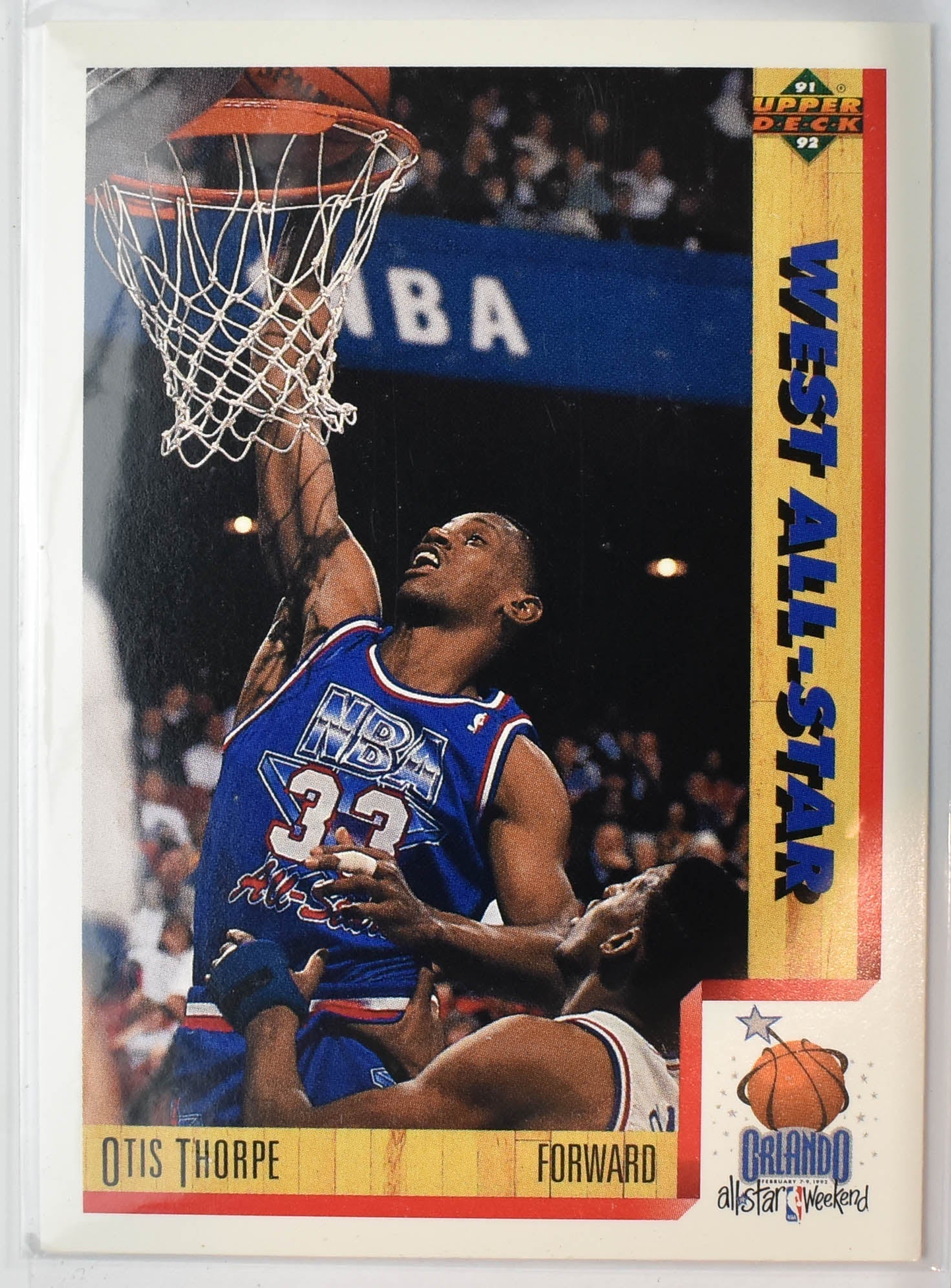 Otis Thorpe 474 Upper Deck 91-92 Basketball Card