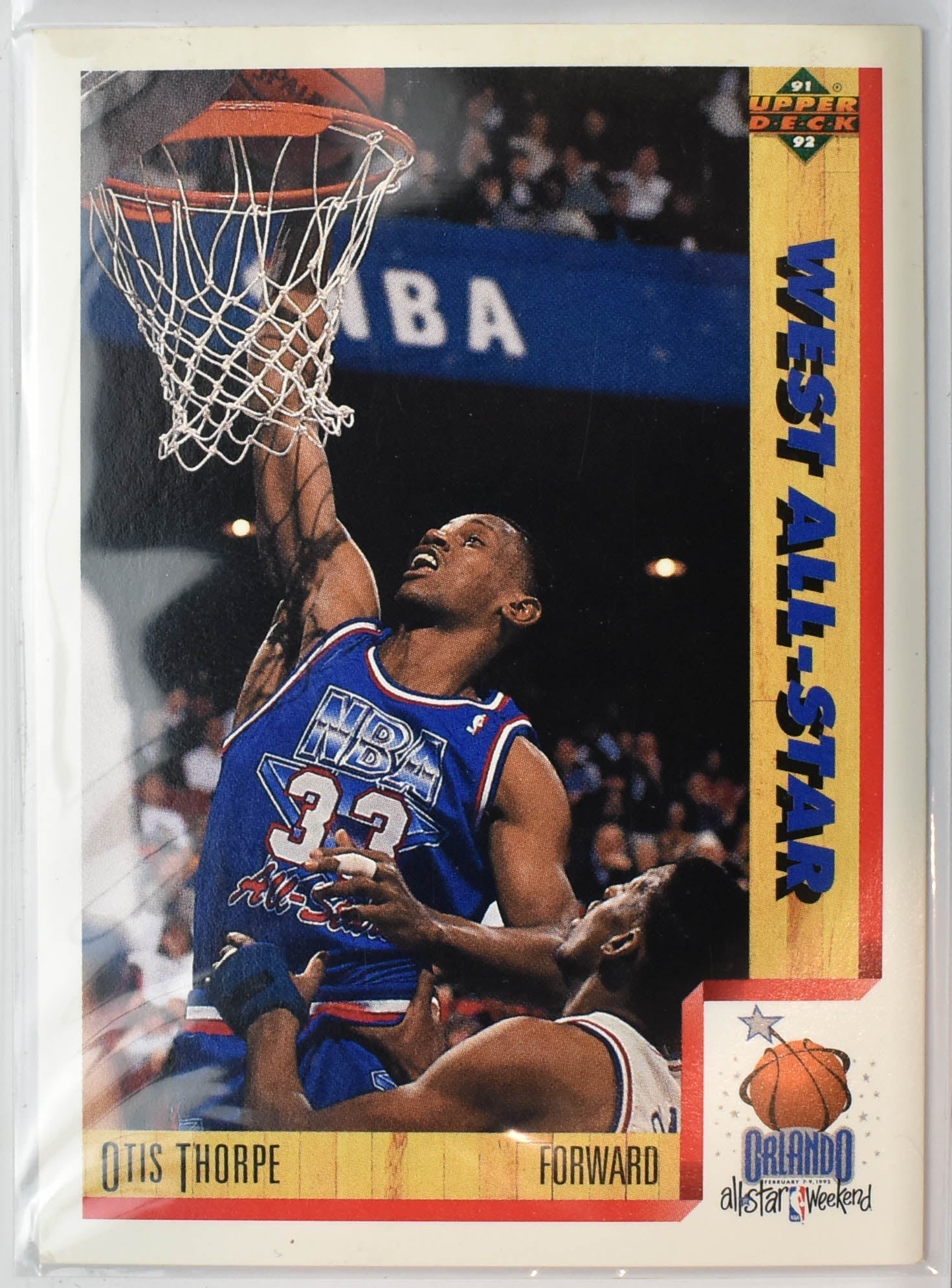 Otis Thorpe 474 Upper Deck 1991 - 1992 Basketball Card