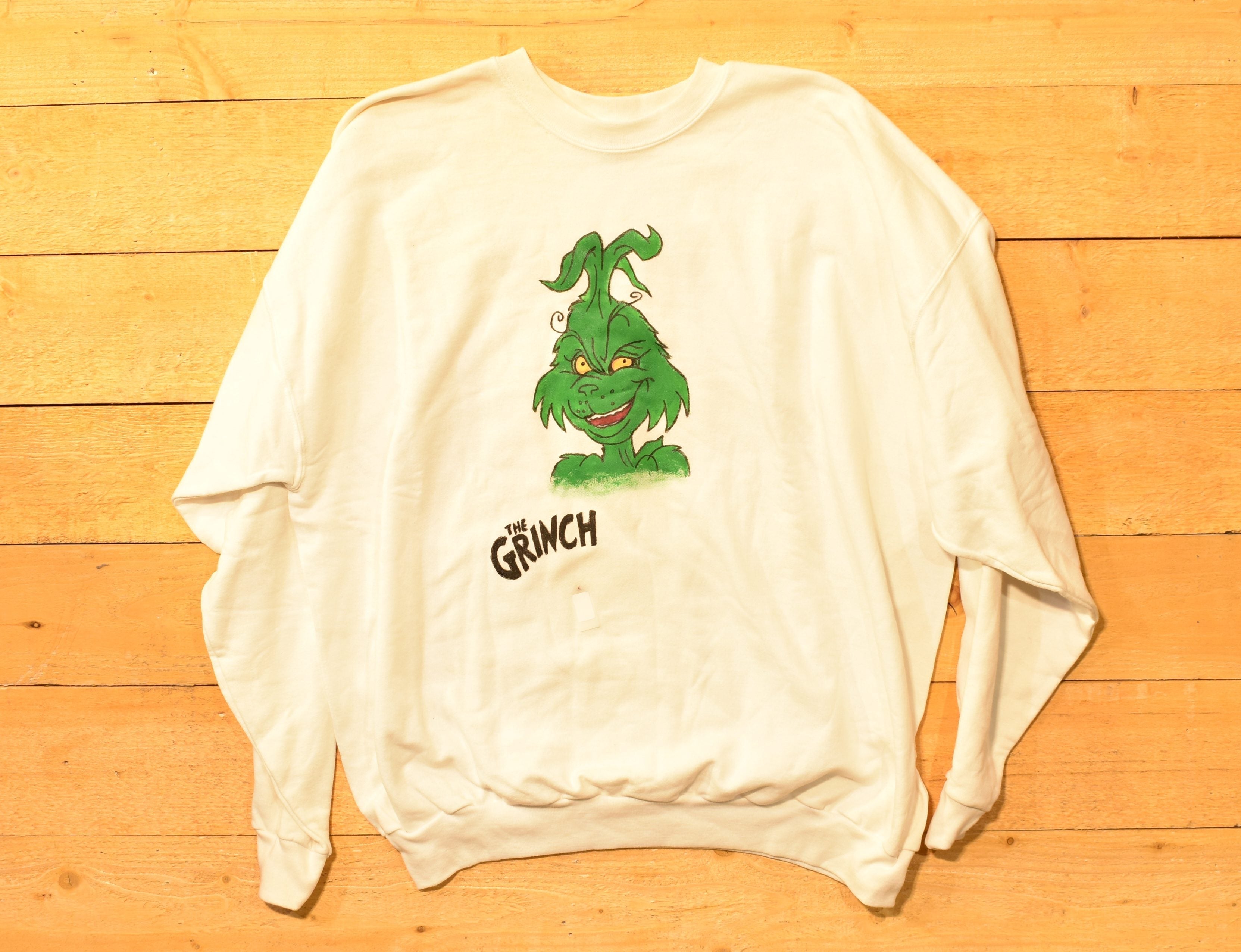 The Grinch XXL White Sweatshirt white holiday celebration sweatshirt