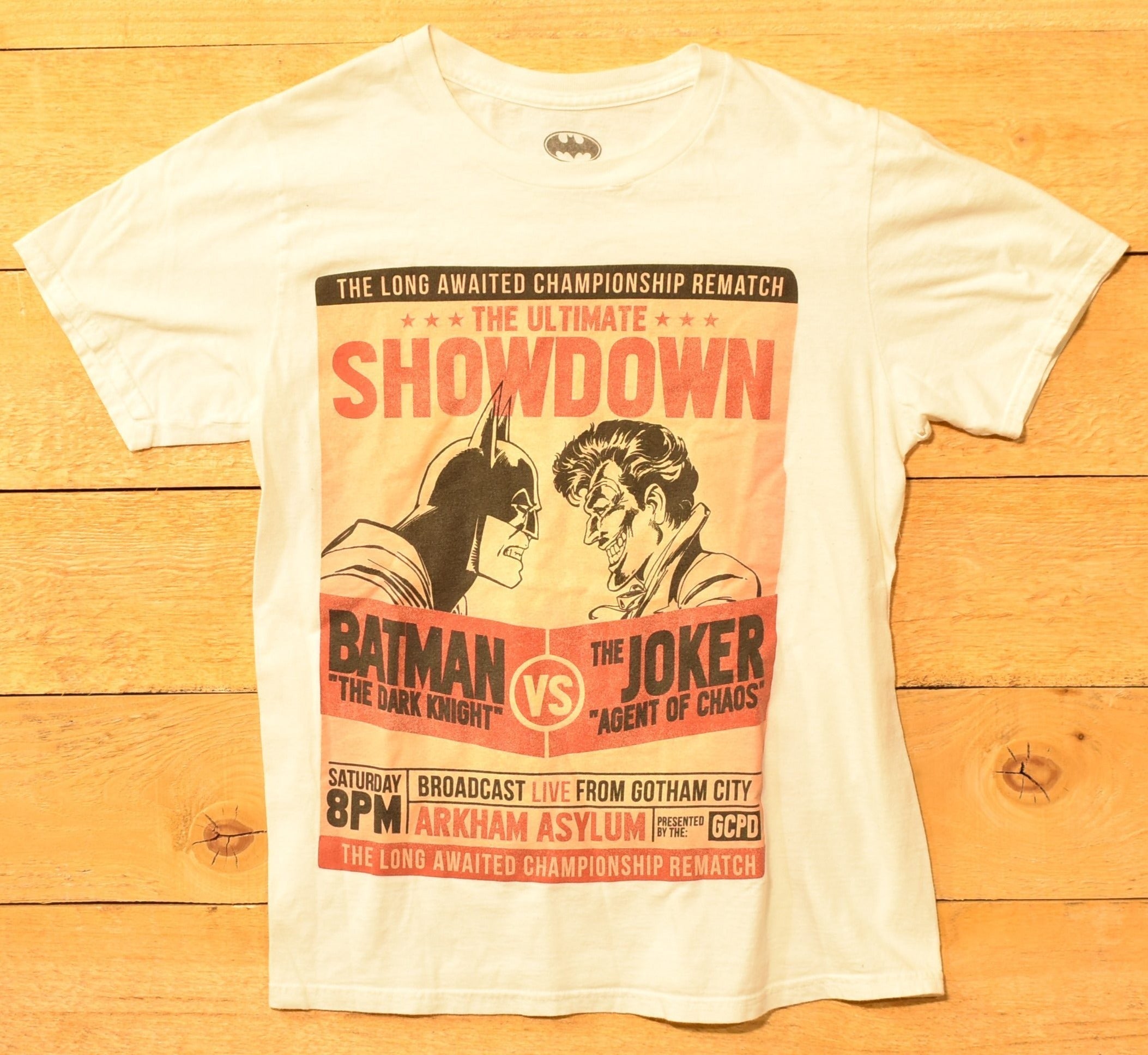 Batman Joker White t Shirt Small Used Kids Comic Book T Shirt