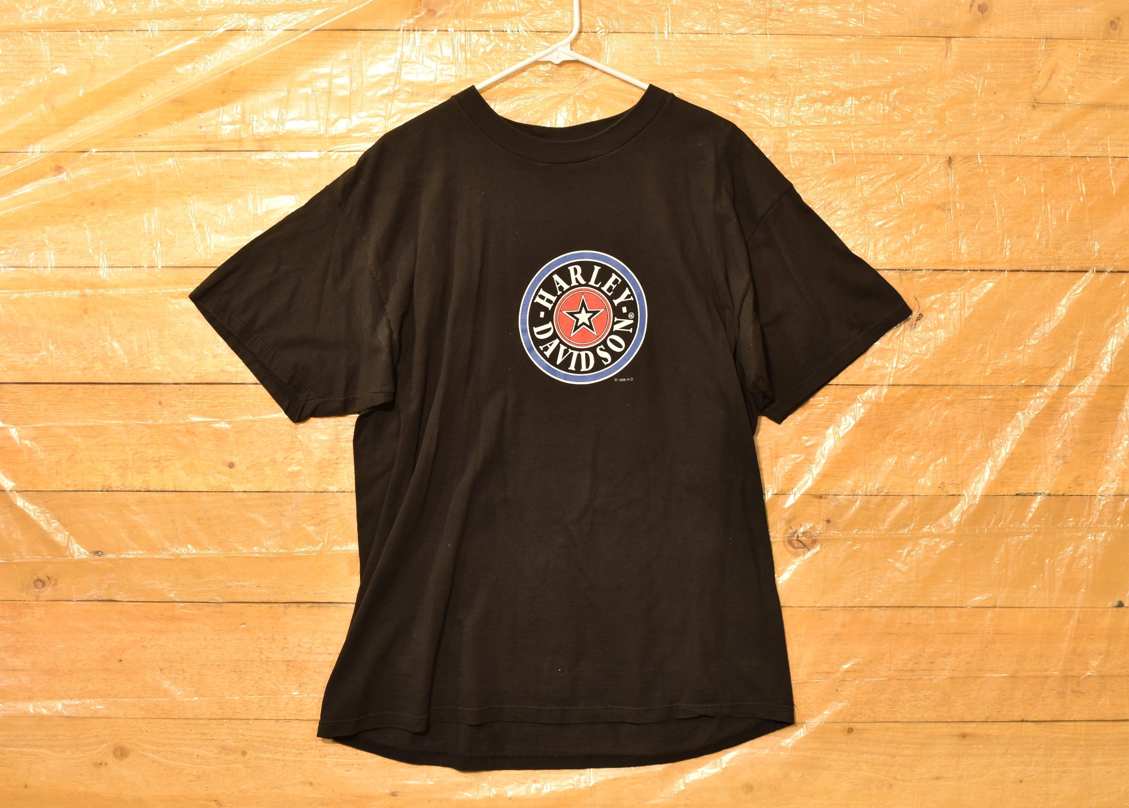 Harley Davidson Mens T-Shirt X-Large Black VINTAGE 1996