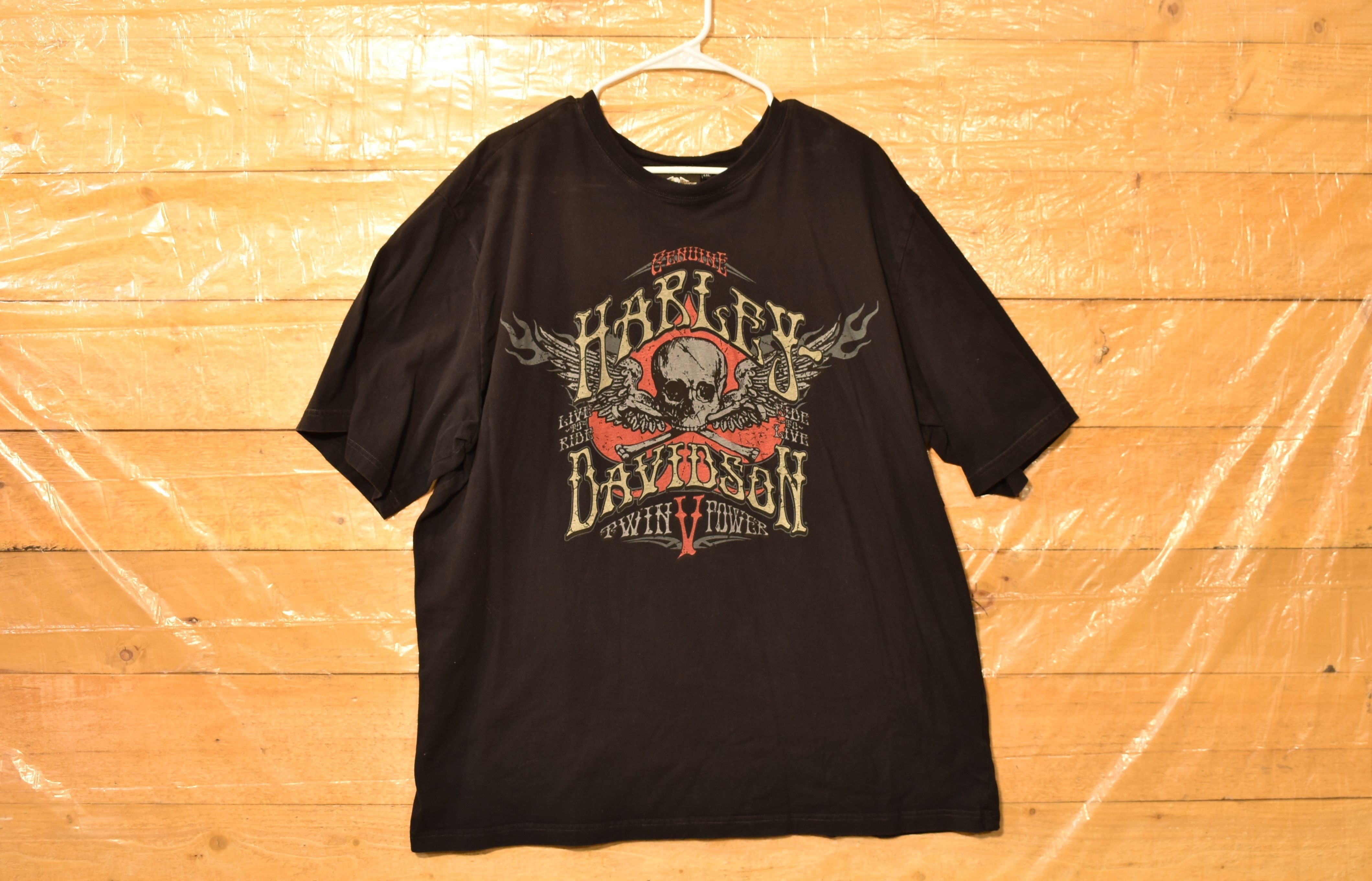 Harley Davidson Authentic Mens T-shirt Twin V Power 2XL Mens Used