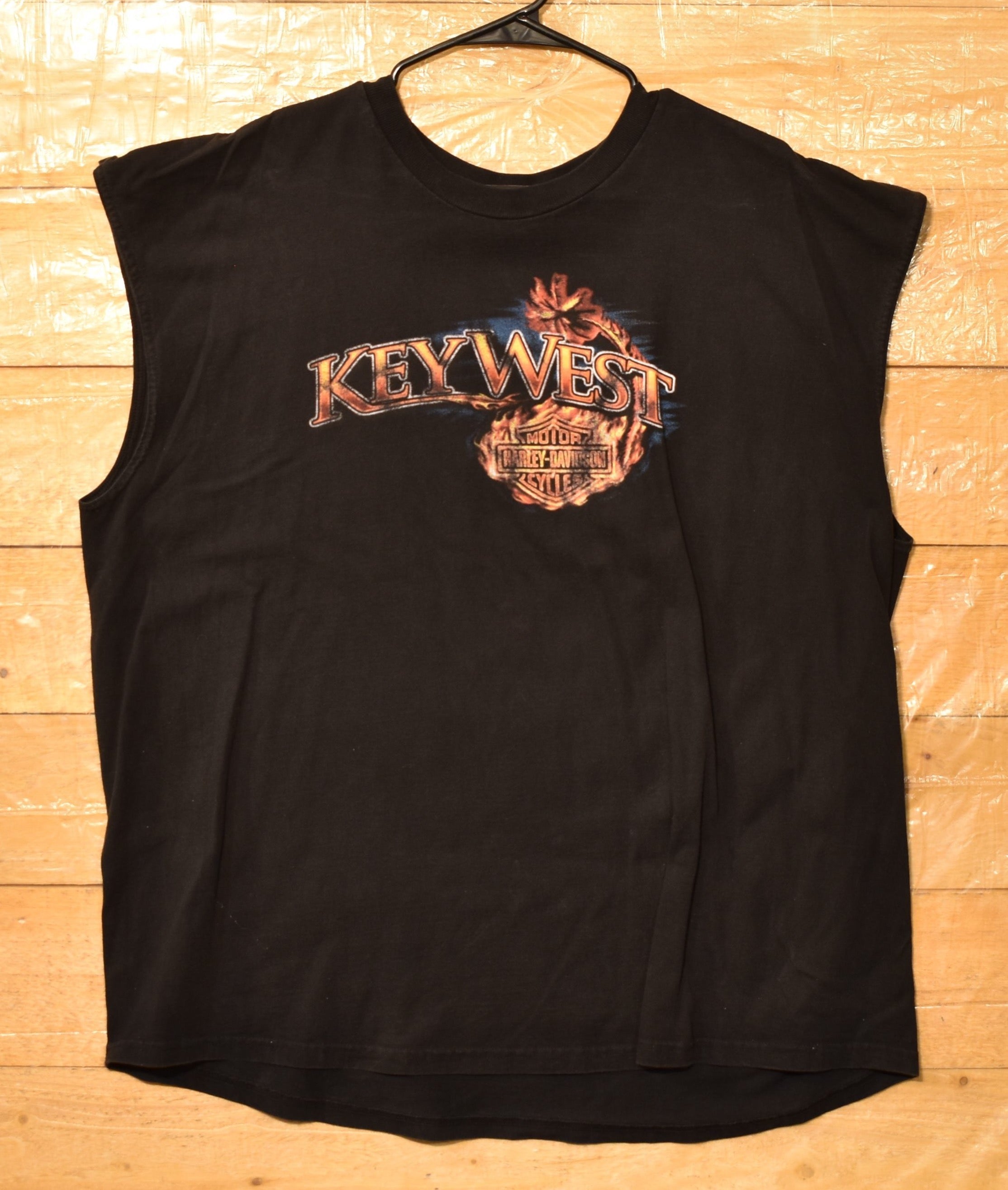 Harley Davidson Key West Mens Cut Off T-shirt XL USED