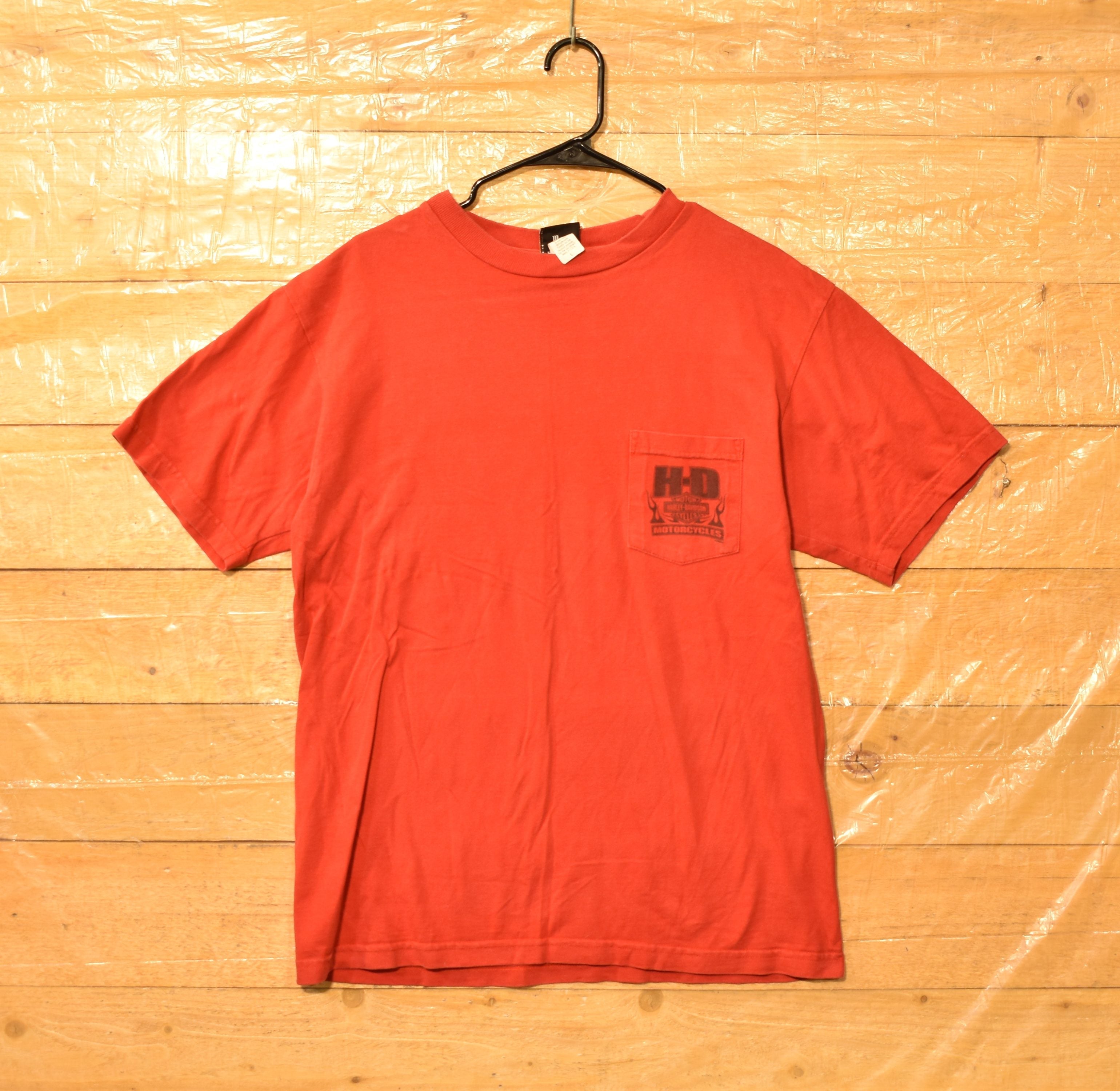 Harley Davidson Authentic Mens Red Large T-Shirt HD St Louis Kirkwood MI